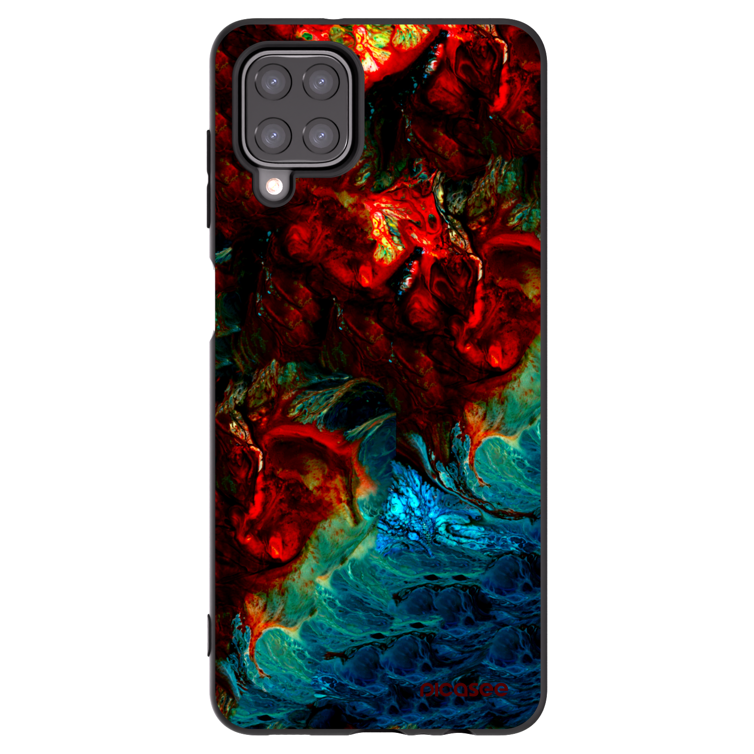 Picasee silikonski črni ovitek za Samsung Galaxy A12 A125F - Universe