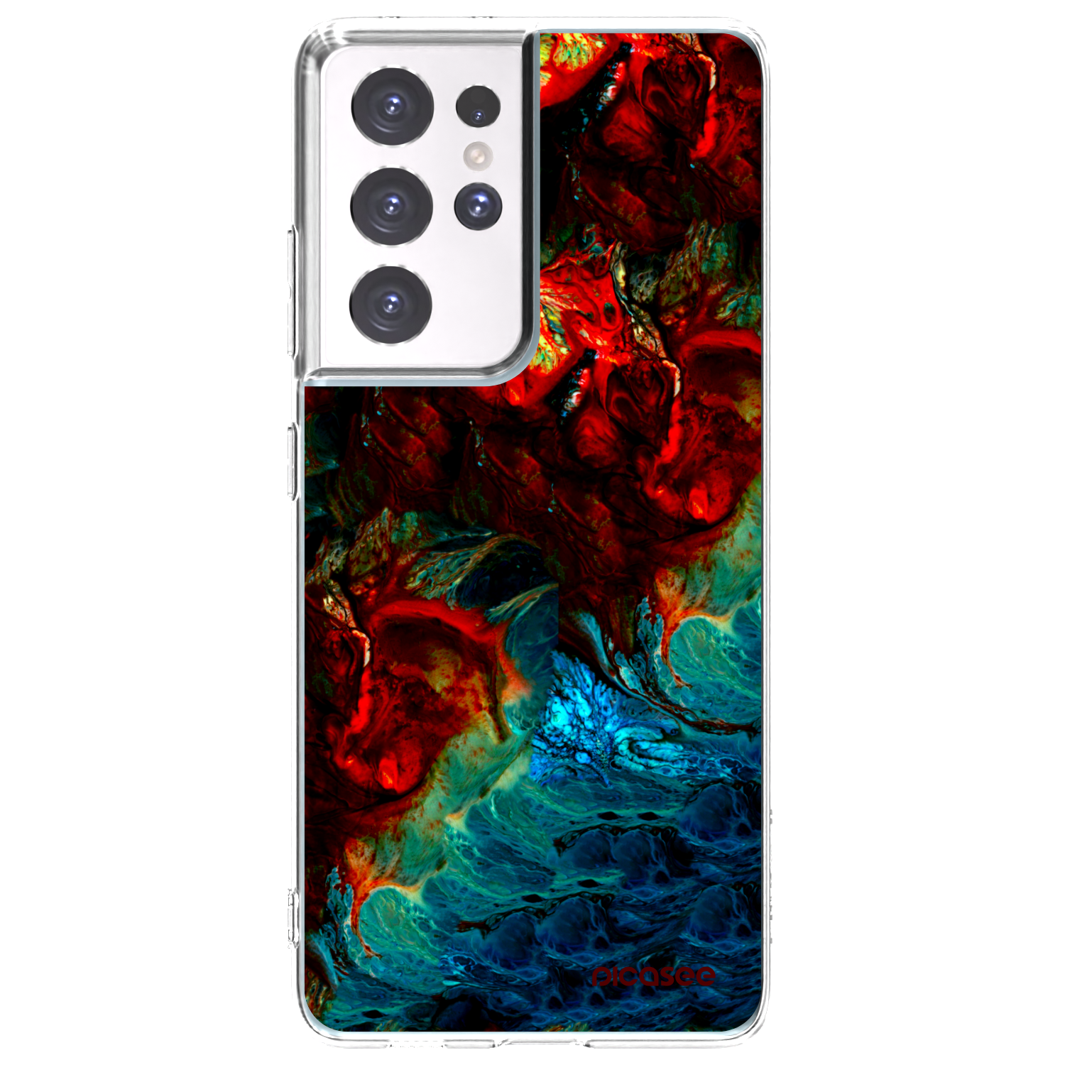 Picasee silikonski prozorni ovitek za Samsung Galaxy S21 Ultra 5G G998B - Universe