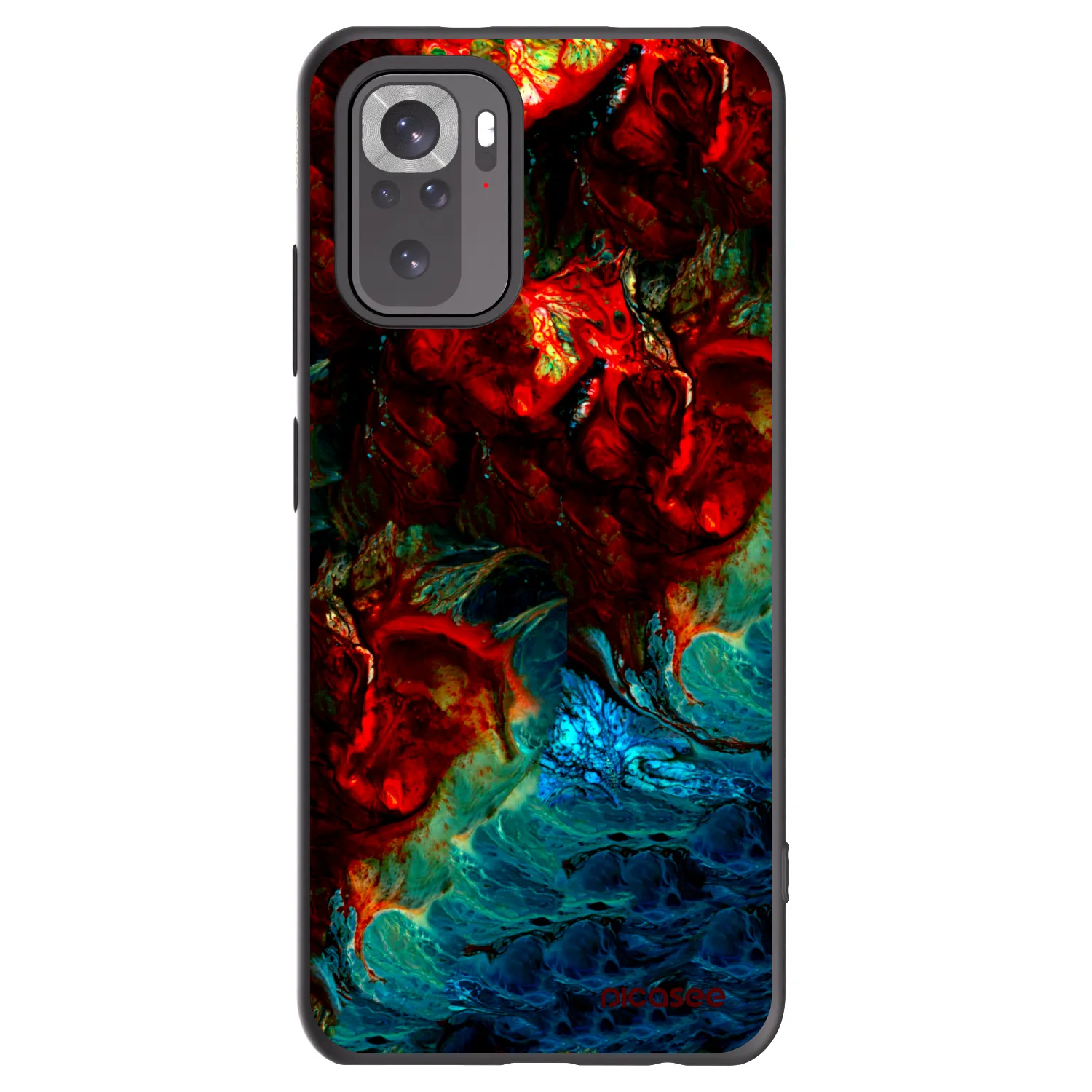 Picasee silikonski črni ovitek za Xiaomi Redmi Note 10 - Universe