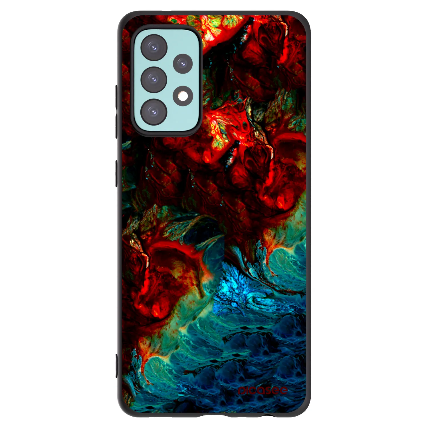 Picasee silikonski črni ovitek za Samsung Galaxy A72 A725F - Universe