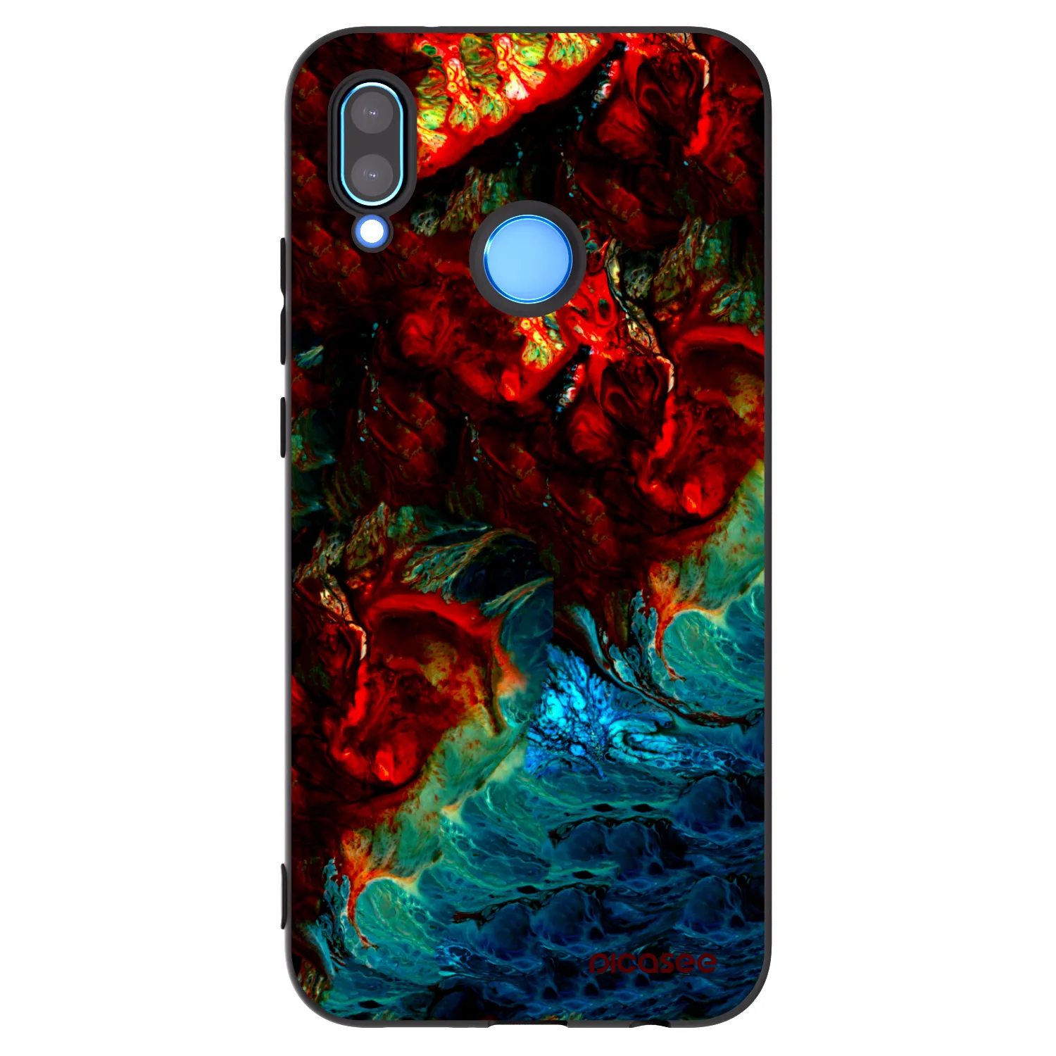 Picasee silikonski črni ovitek za Huawei P20 Lite - Universe
