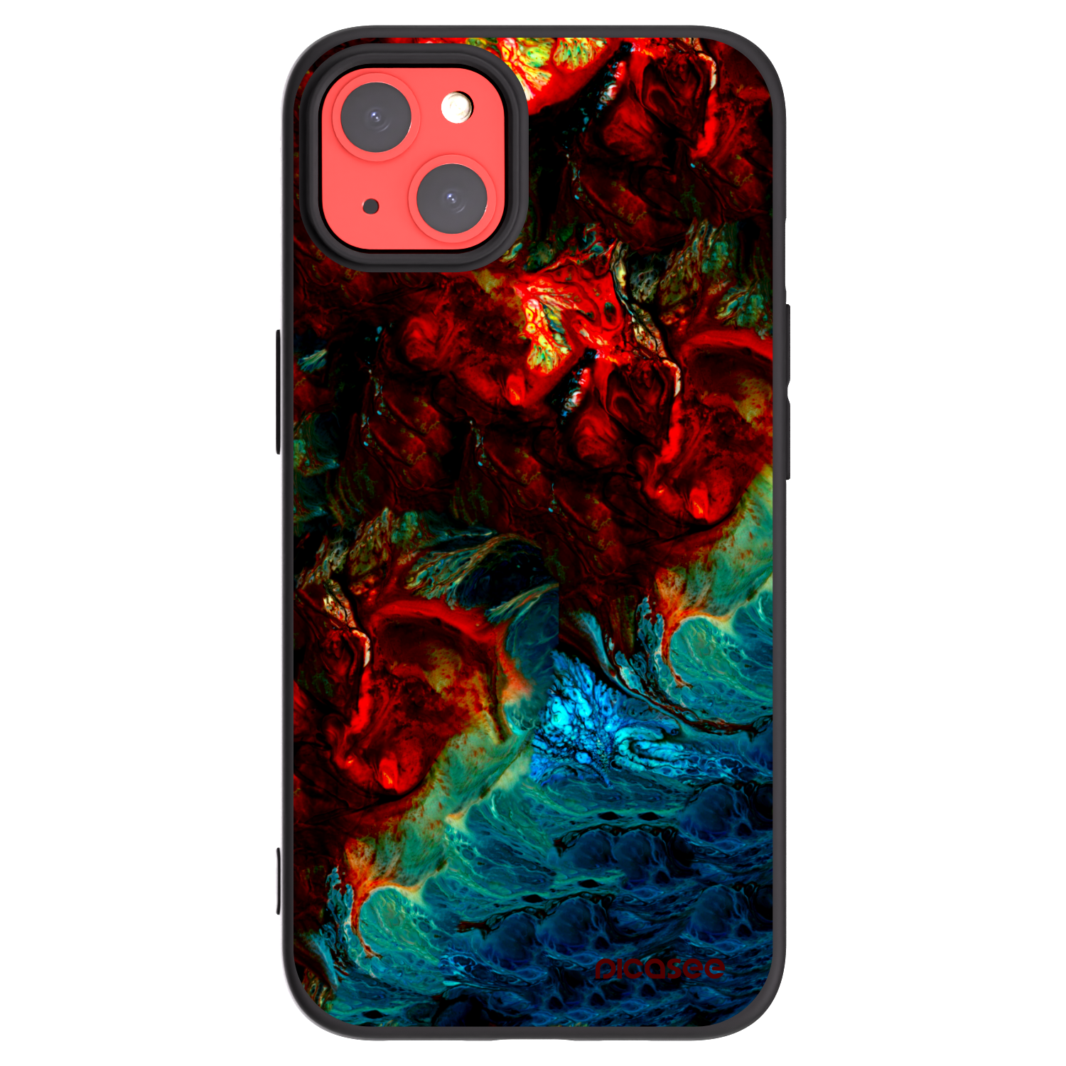 Picasee silikonski črni ovitek za Apple iPhone 13 - Universe