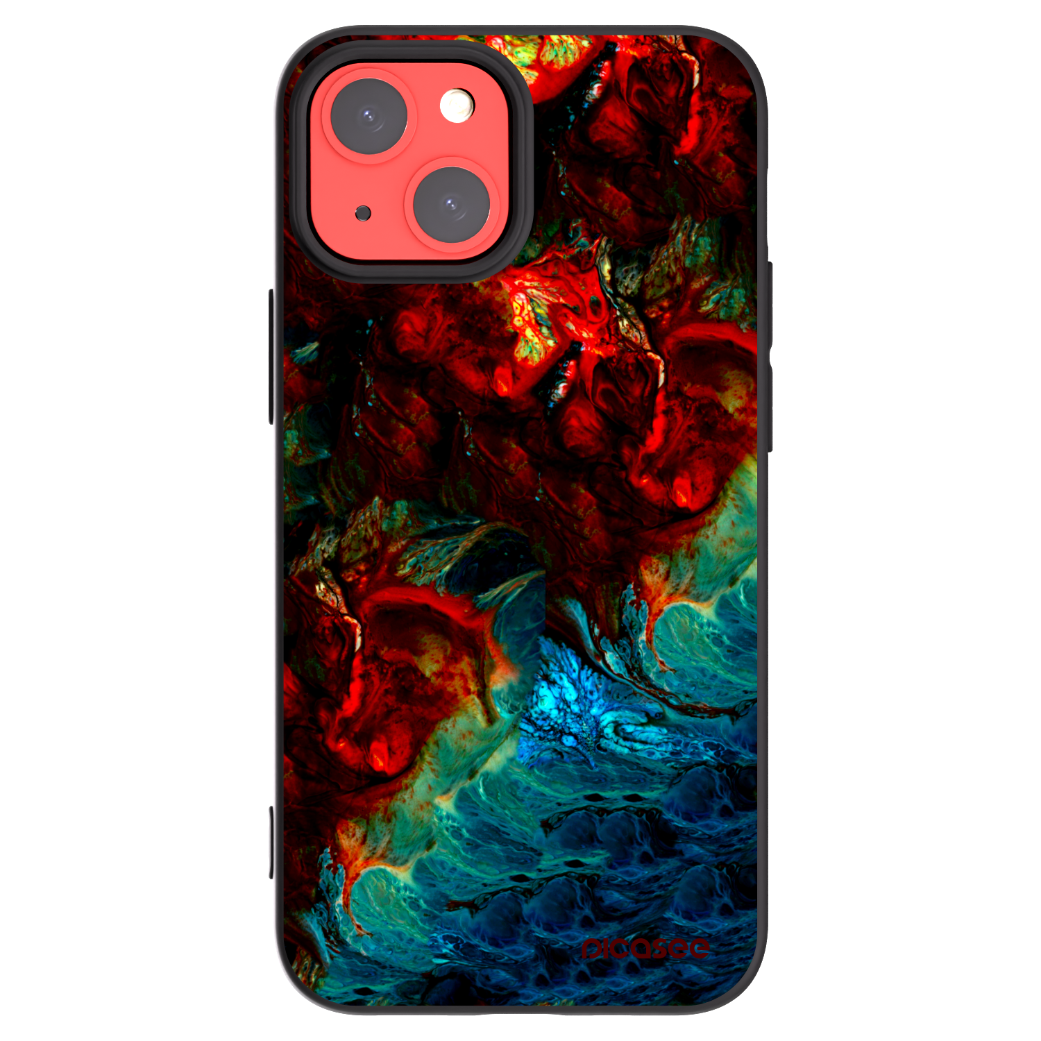 Picasee silikonski črni ovitek za Apple iPhone 13 mini - Universe