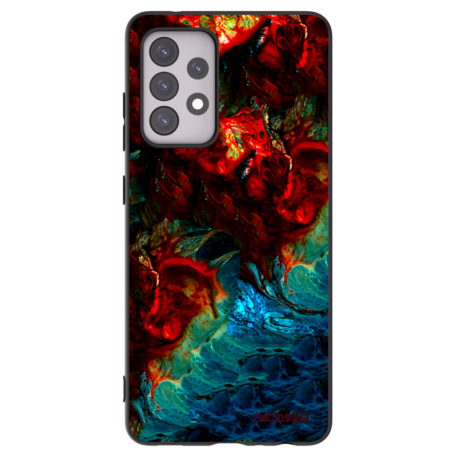 Picasee silikonski črni ovitek za Samsung Galaxy A52s 5G A528B - Universe