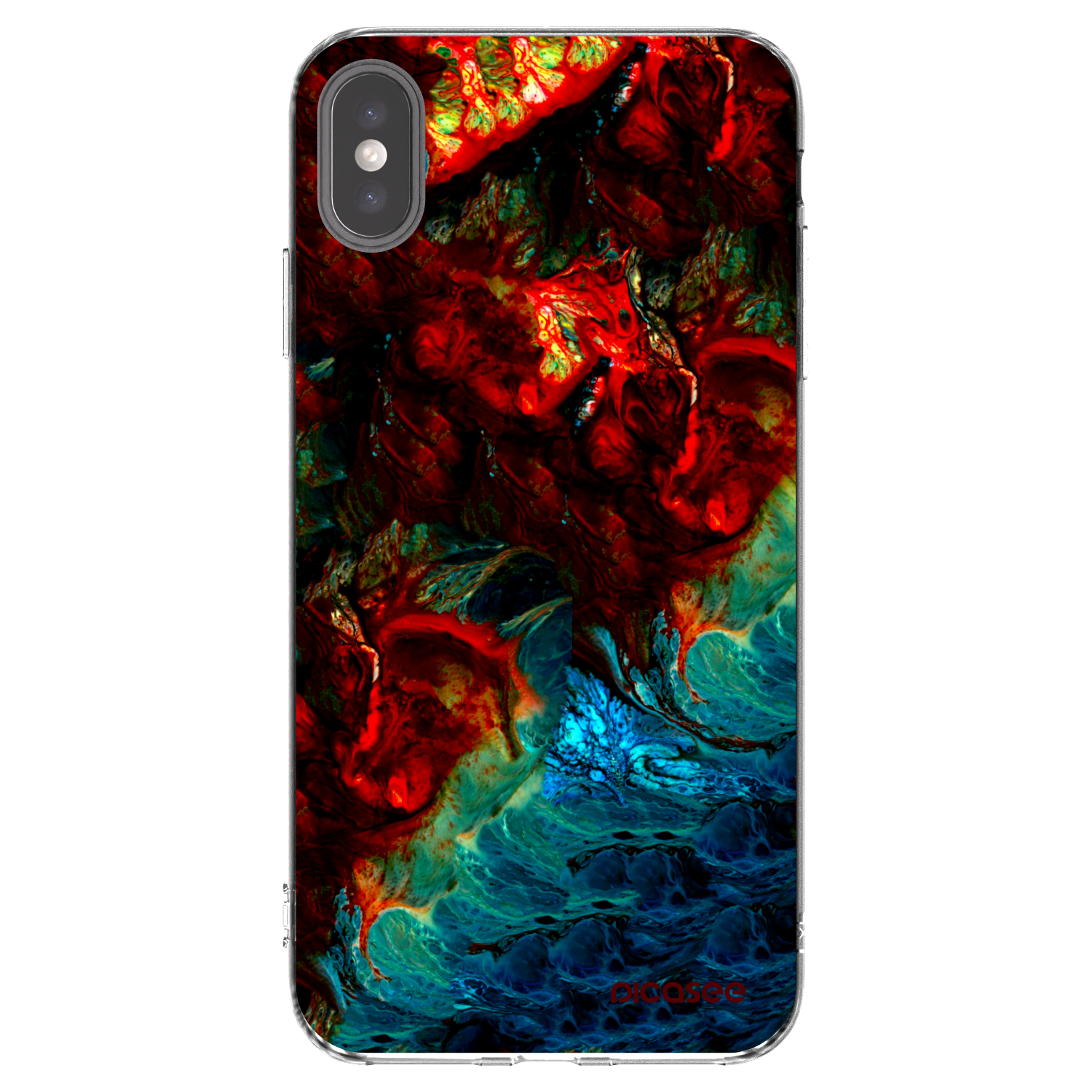 Picasee silikonski prozorni ovitek za Apple iPhone XS Max - Universe