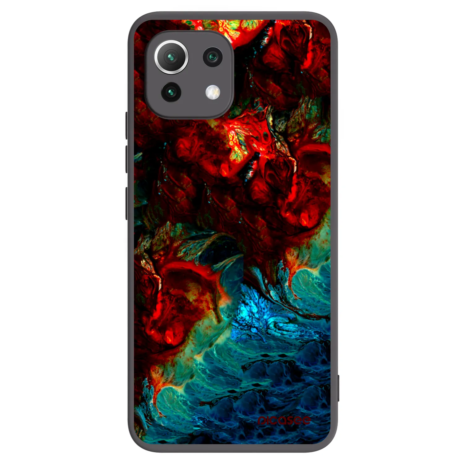 Picasee silikonski črni ovitek za Xiaomi 11 Lite 5G NE - Universe