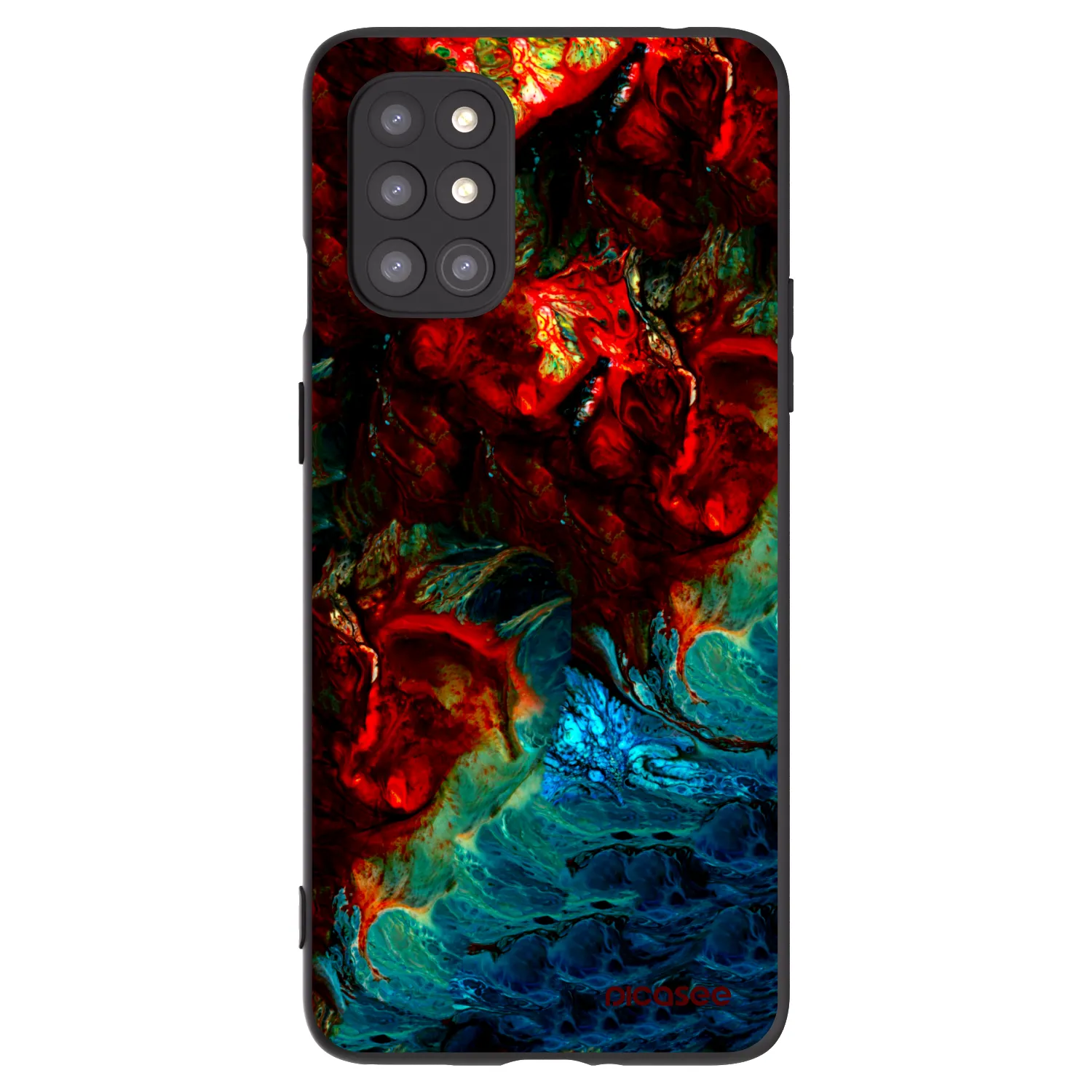 Picasee silikonski črni ovitek za OnePlus 8T - Universe