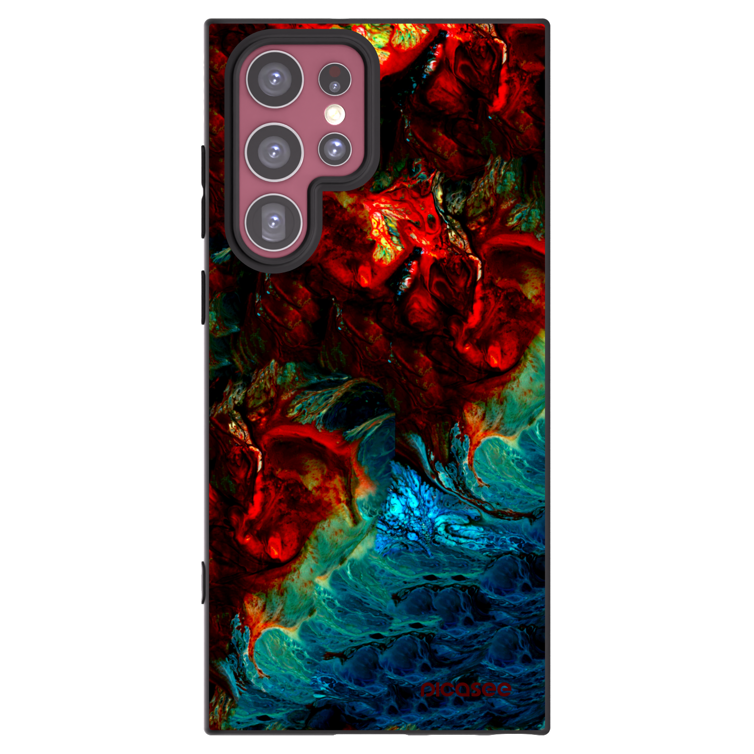 Picasee silikonski črni ovitek za Samsung Galaxy S22 Ultra 5G - Universe