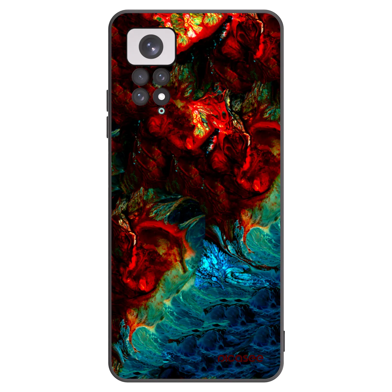 Picasee silikonski črni ovitek za Xiaomi Redmi Note 11 - Universe
