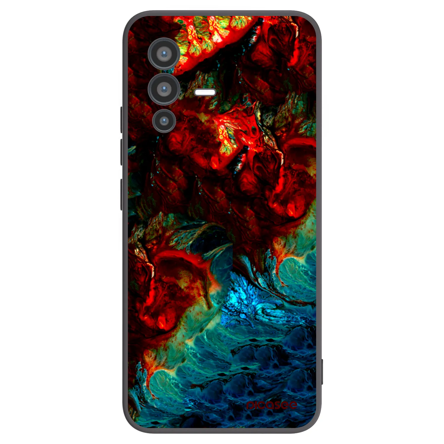 Picasee silikonski črni ovitek za Vivo V23 5G - Universe