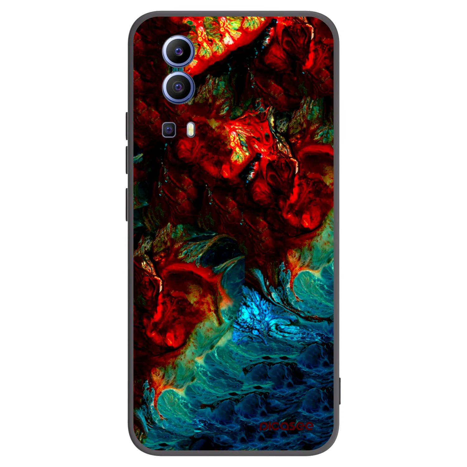 Picasee silikonski črni ovitek za Vivo Y52 5G - Universe