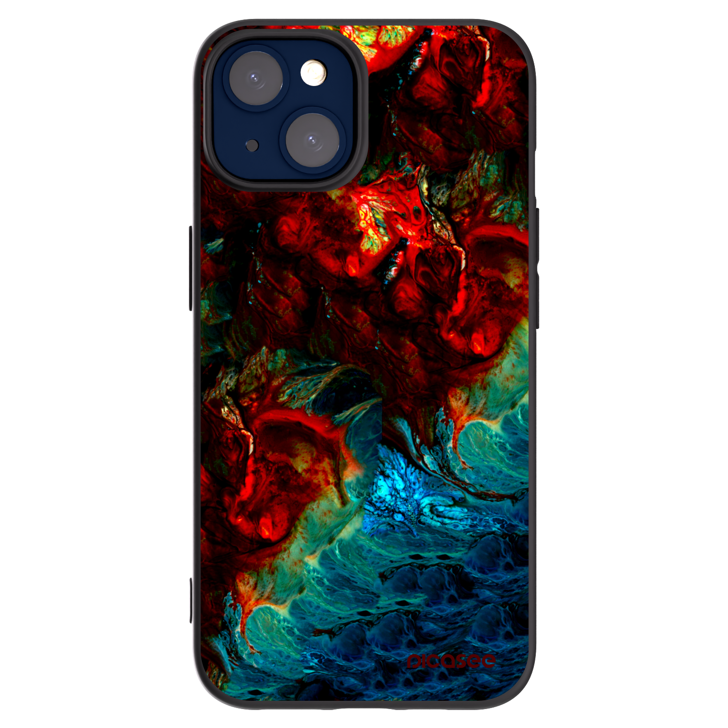 Picasee silikonski črni ovitek za Apple iPhone 14 - Universe