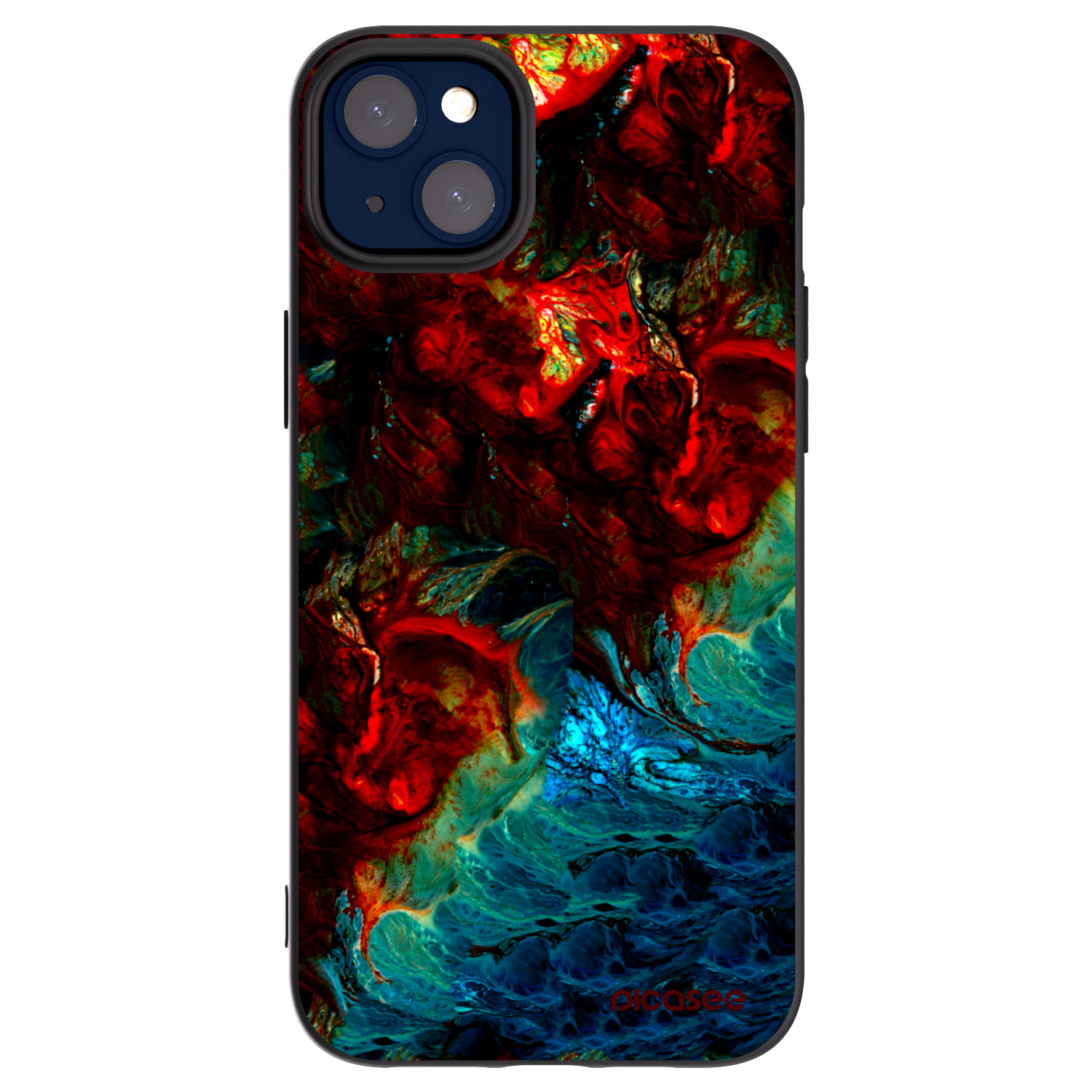 Picasee silikonski črni ovitek za Apple iPhone 14 Plus - Universe