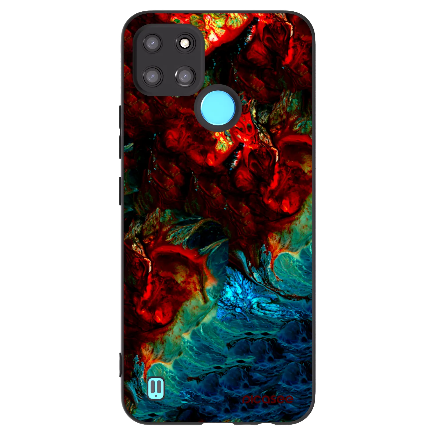 Picasee silikonski črni ovitek za Realme C21Y - Universe