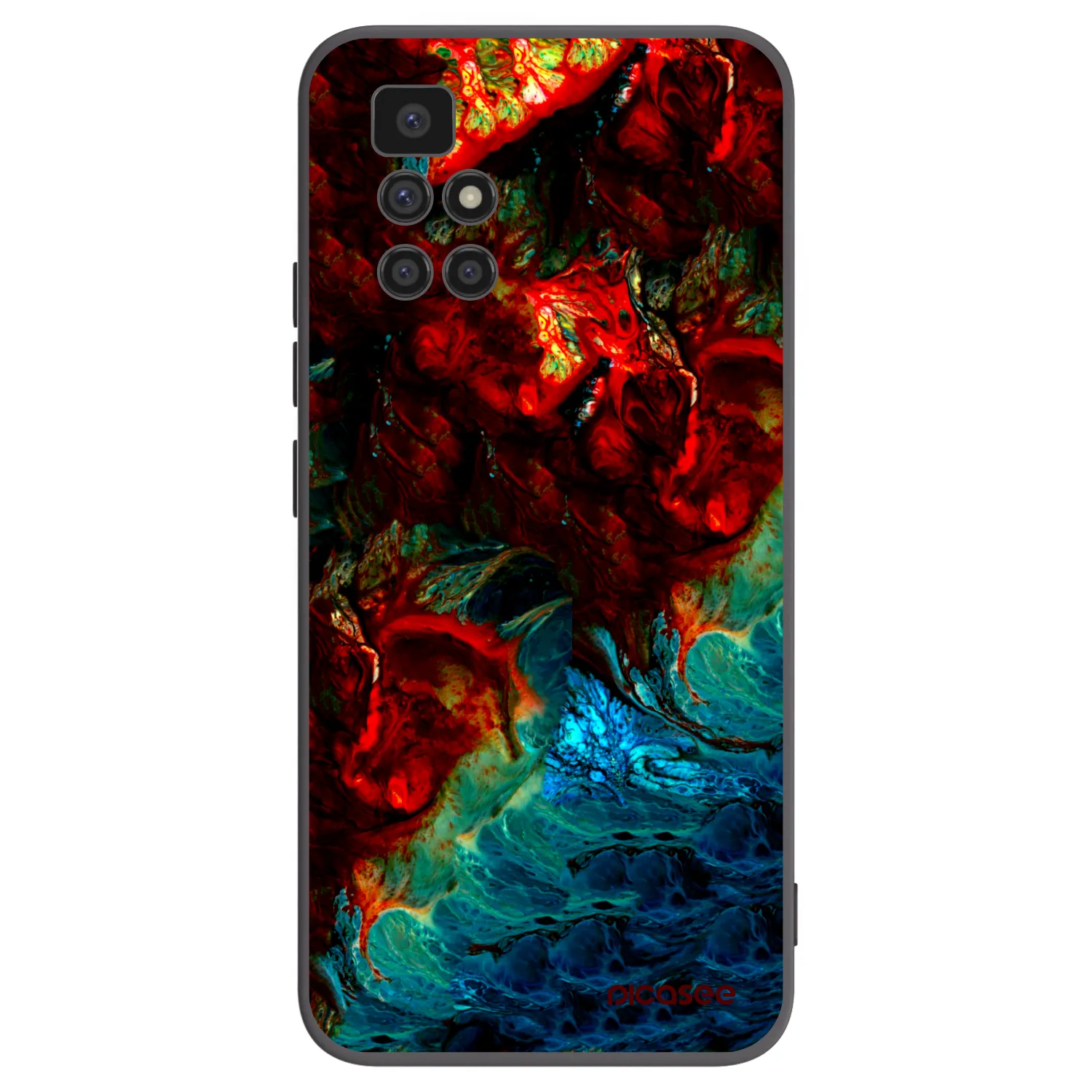 Picasee silikonski črni ovitek za Xiaomi Redmi 10 (2022) - Universe