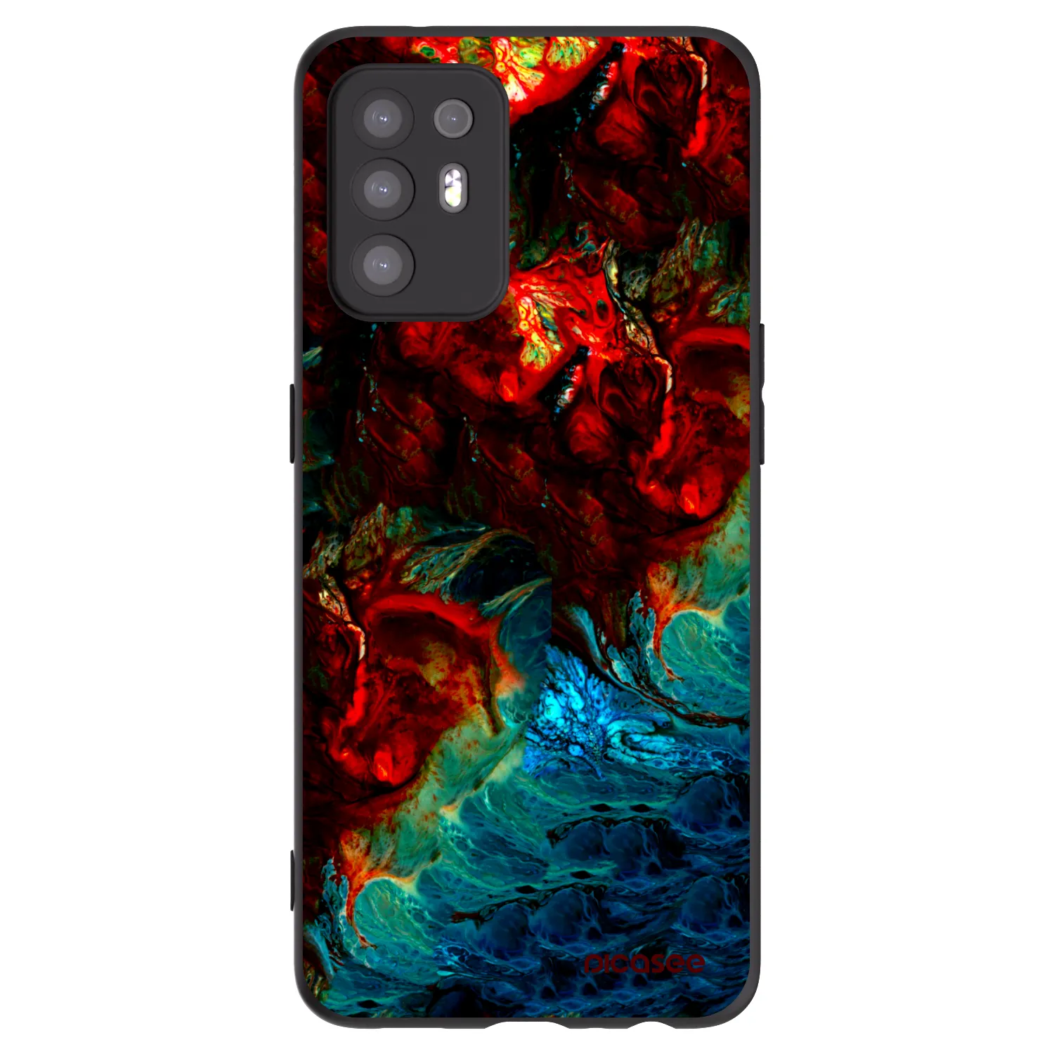 Picasee silikonski črni ovitek za OPPO A94 5G - Universe