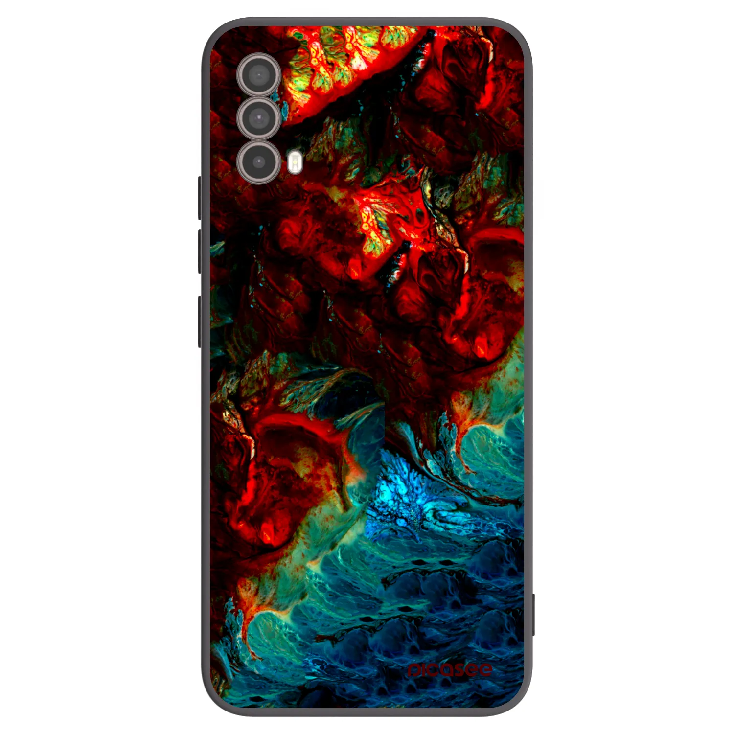 Picasee silikonski črni ovitek za Motorola Moto E40 - Universe