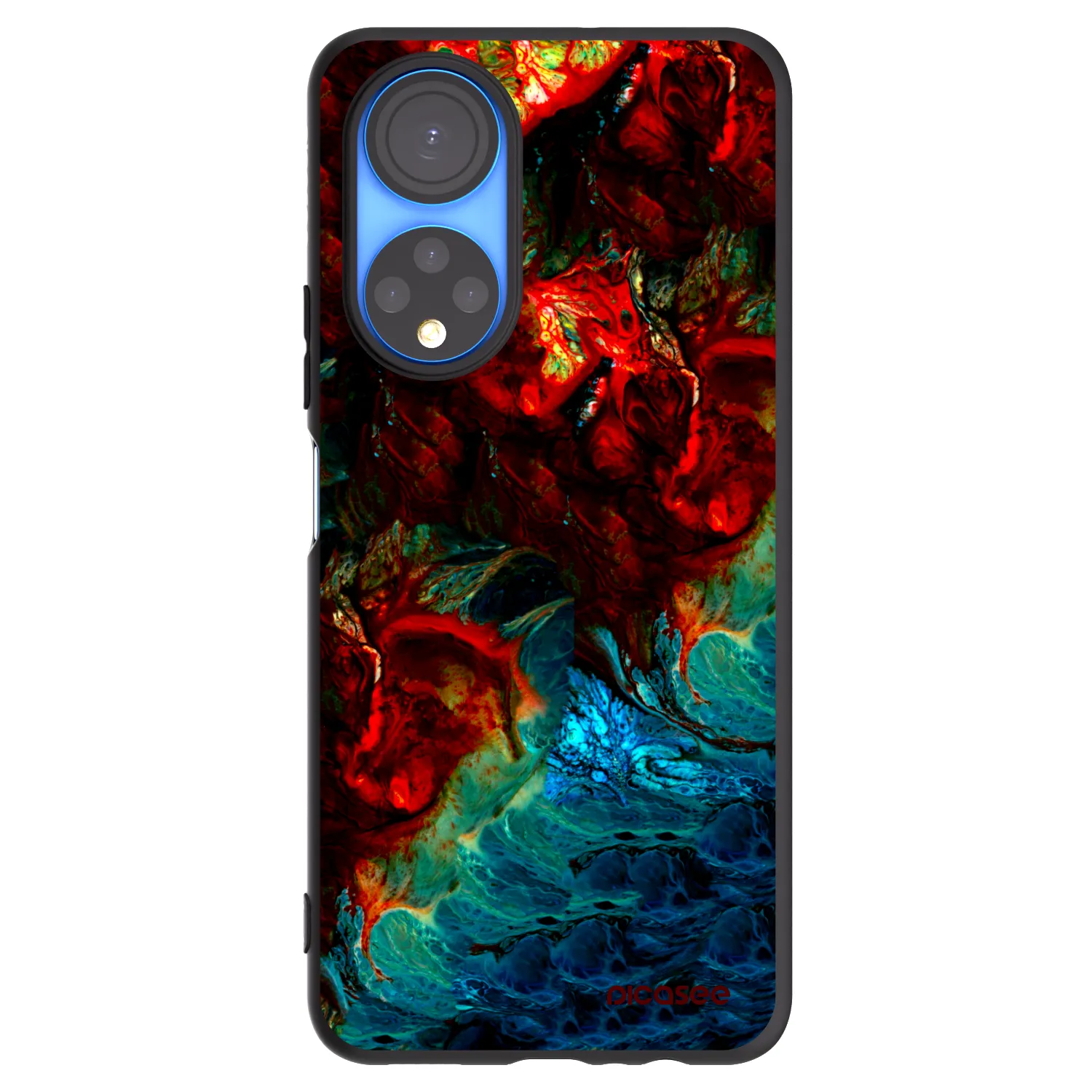 Picasee silikonski črni ovitek za Honor X7 - Universe