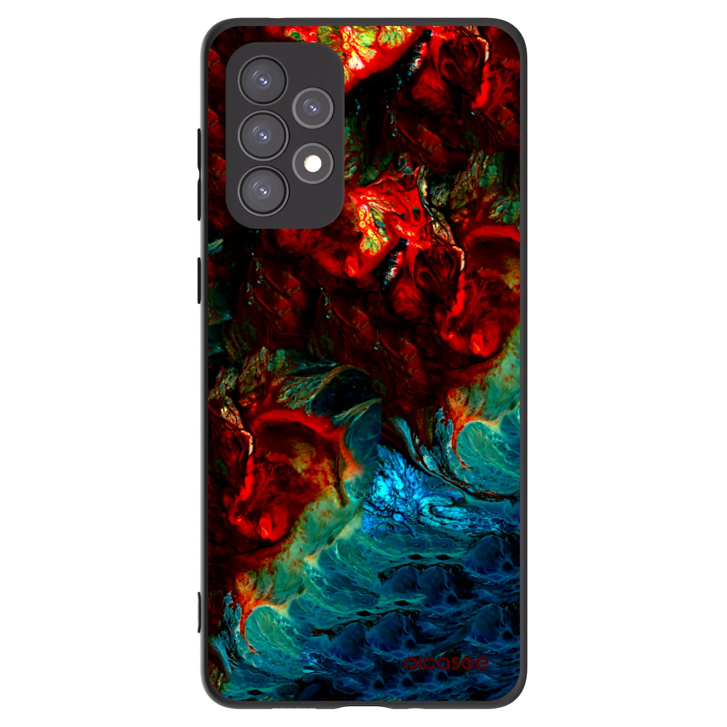 Picasee silikonski črni ovitek za Samsung Galaxy A73 5G - Universe