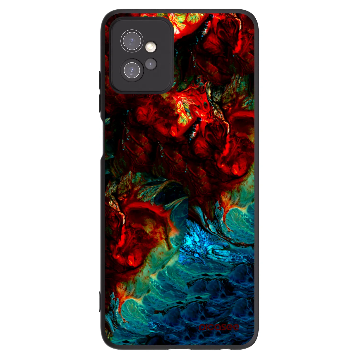 Picasee silikonski črni ovitek za Motorola Moto G32 - Universe