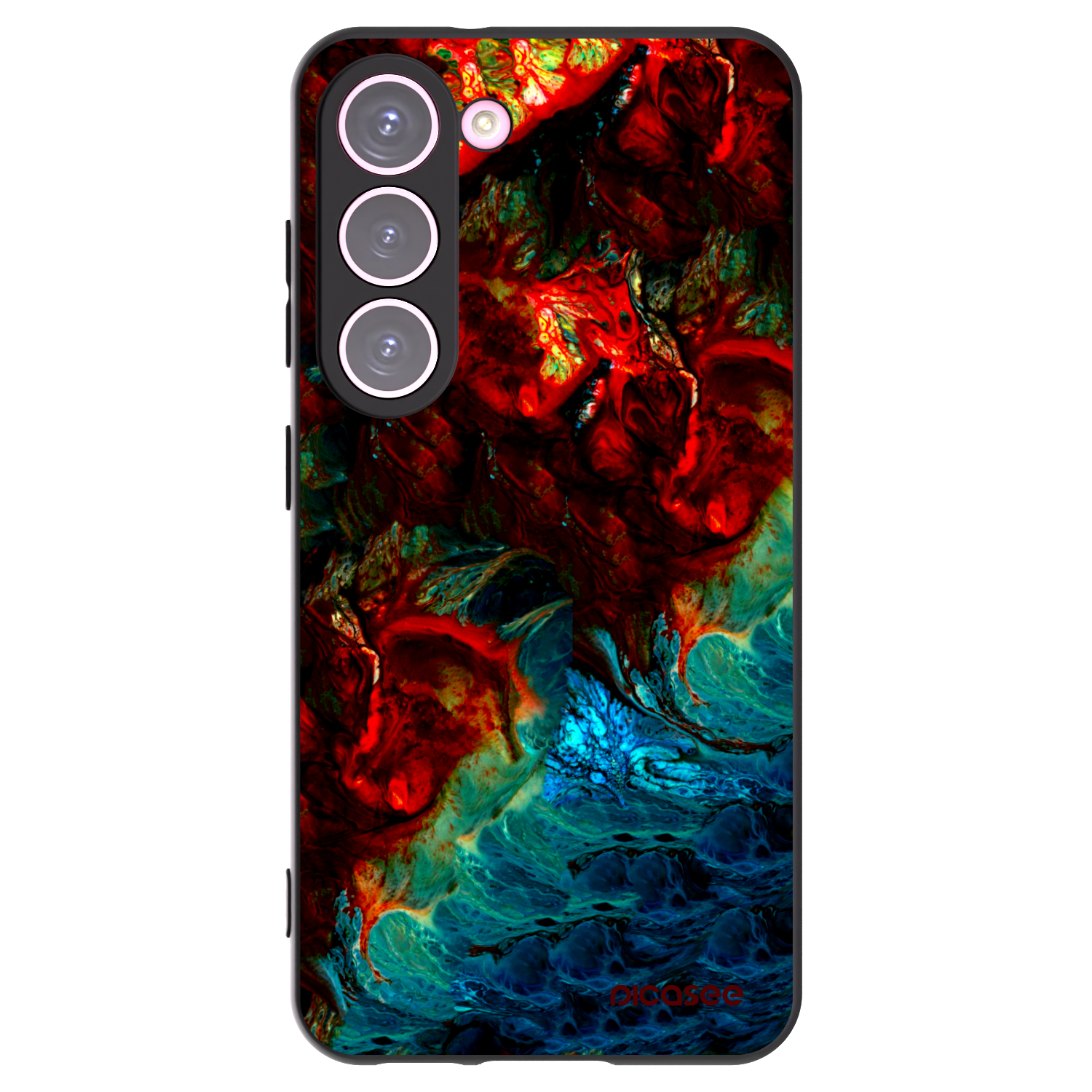 Picasee silikonski črni ovitek za Samsung Galaxy S23 5G - Universe