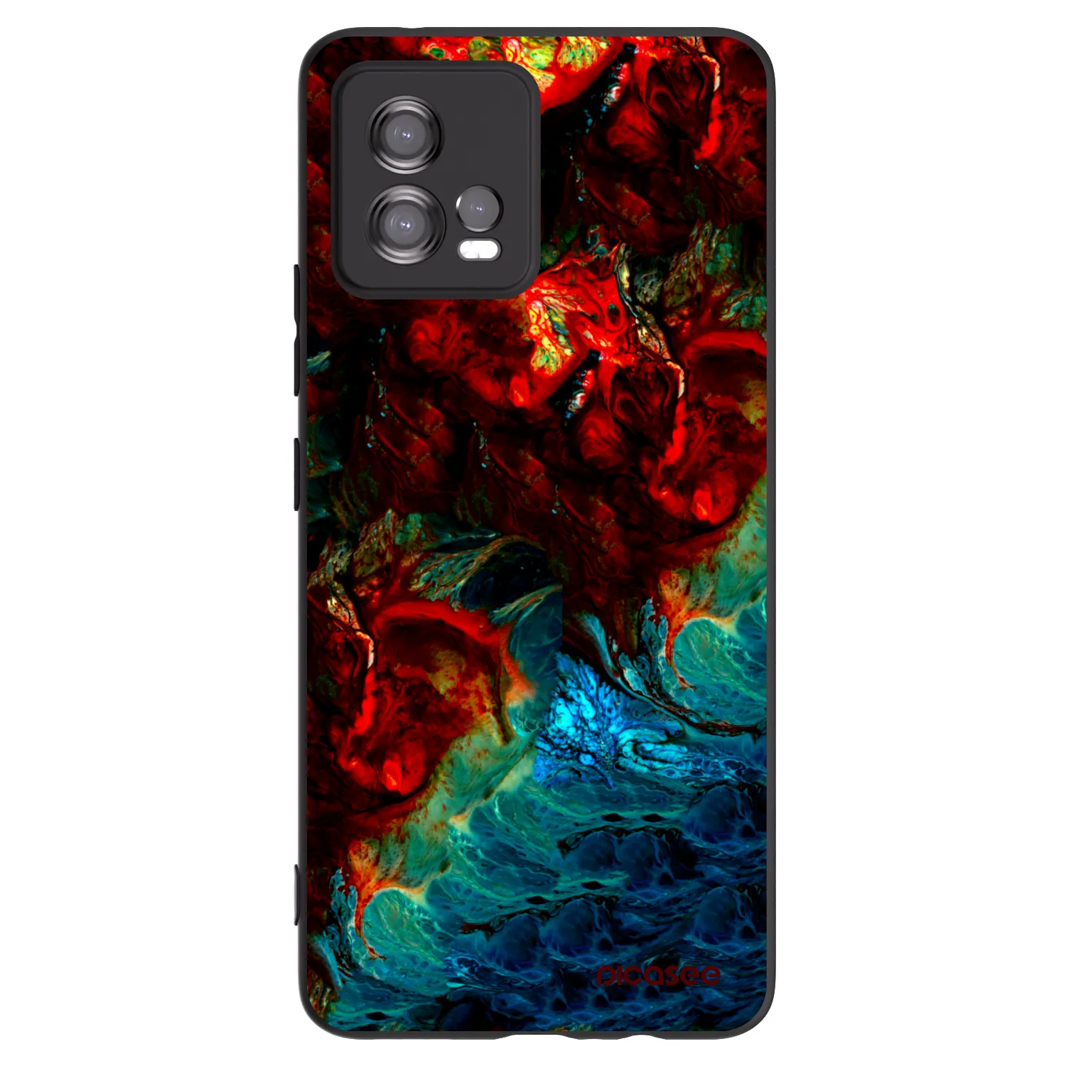 Picasee silikonski črni ovitek za Motorola Moto G72 - Universe