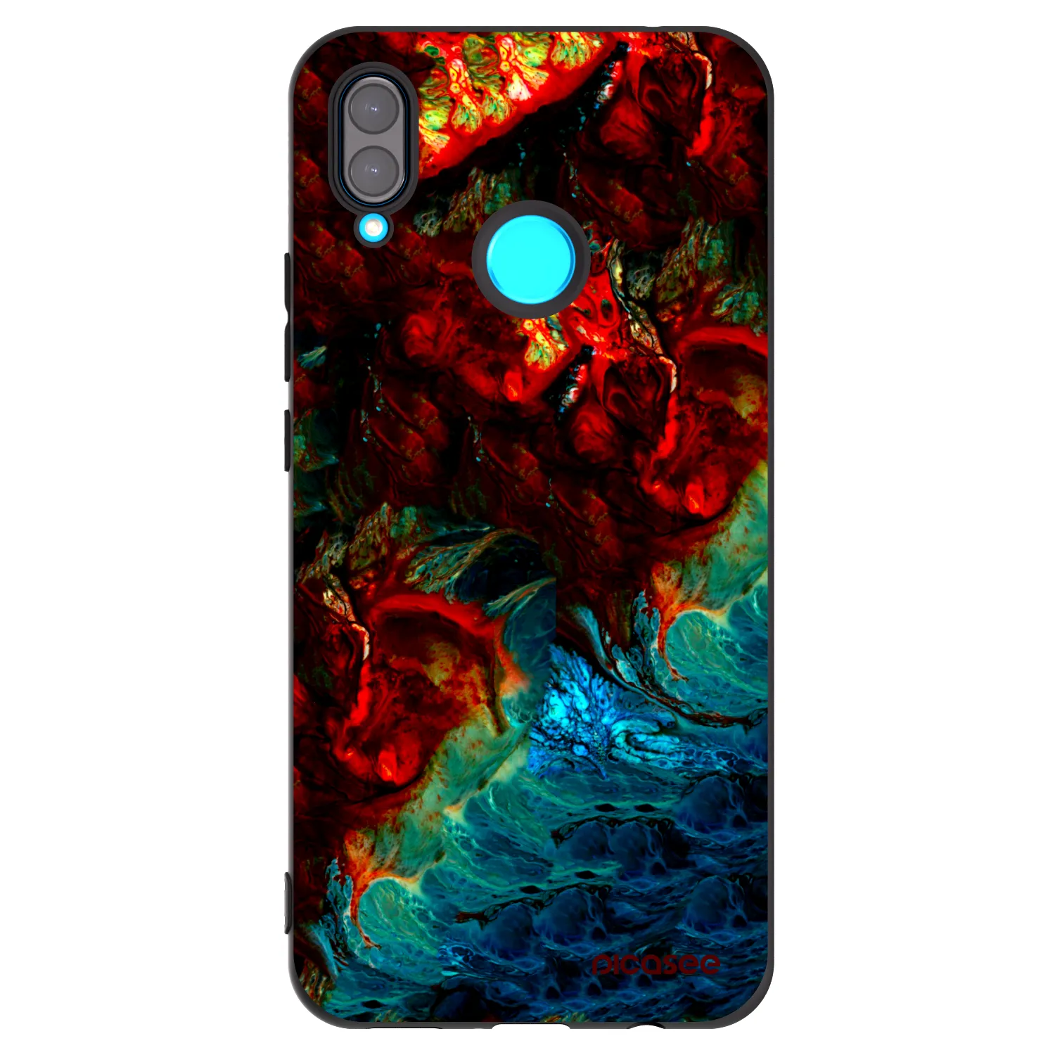 Picasee silikonski črni ovitek za Huawei Nova 3 - Universe