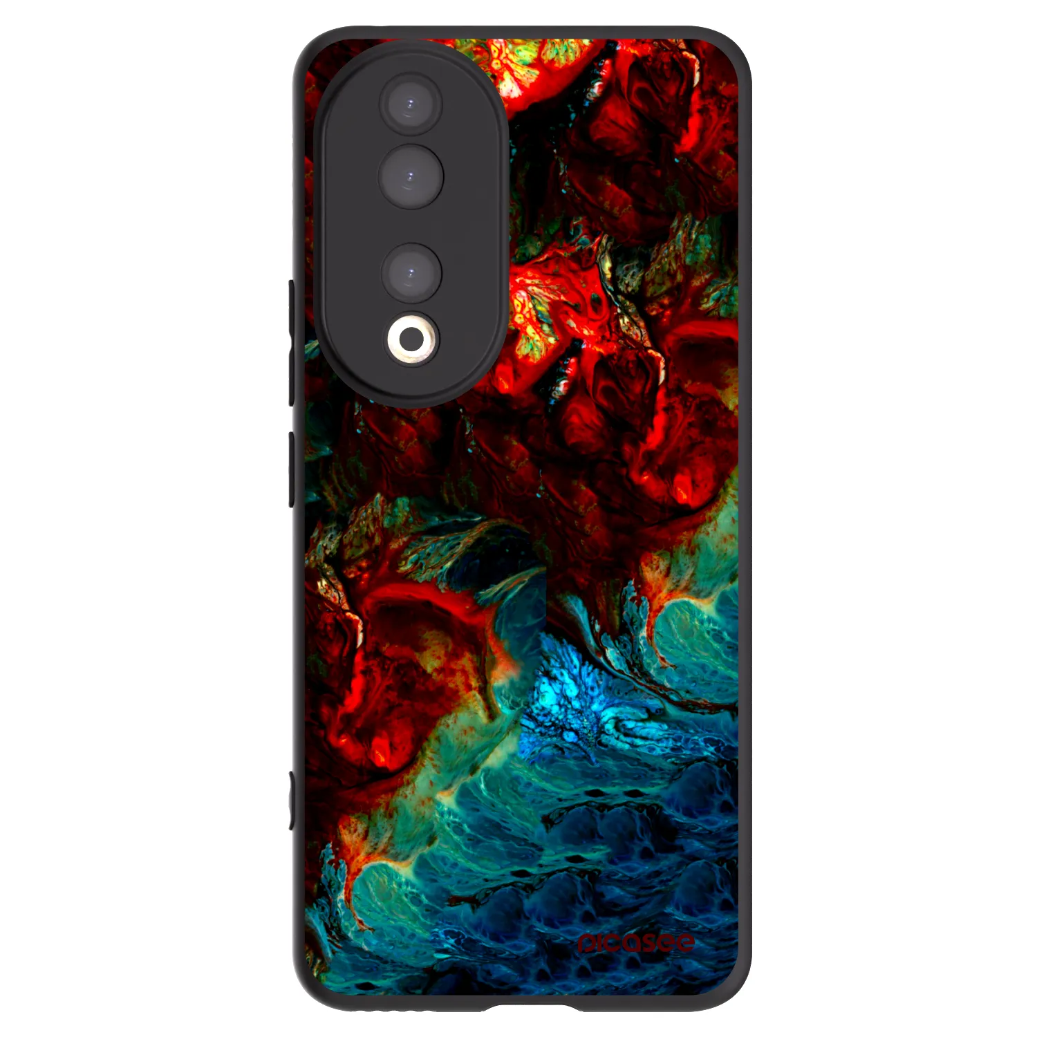 Picasee silikonski črni ovitek za Honor 90 5G - Universe