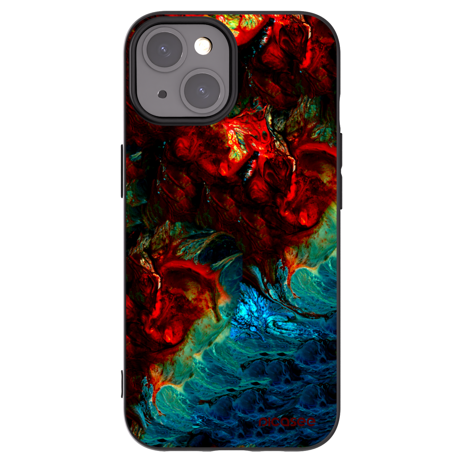 Picasee silikonski črni ovitek za Apple iPhone 15 - Universe