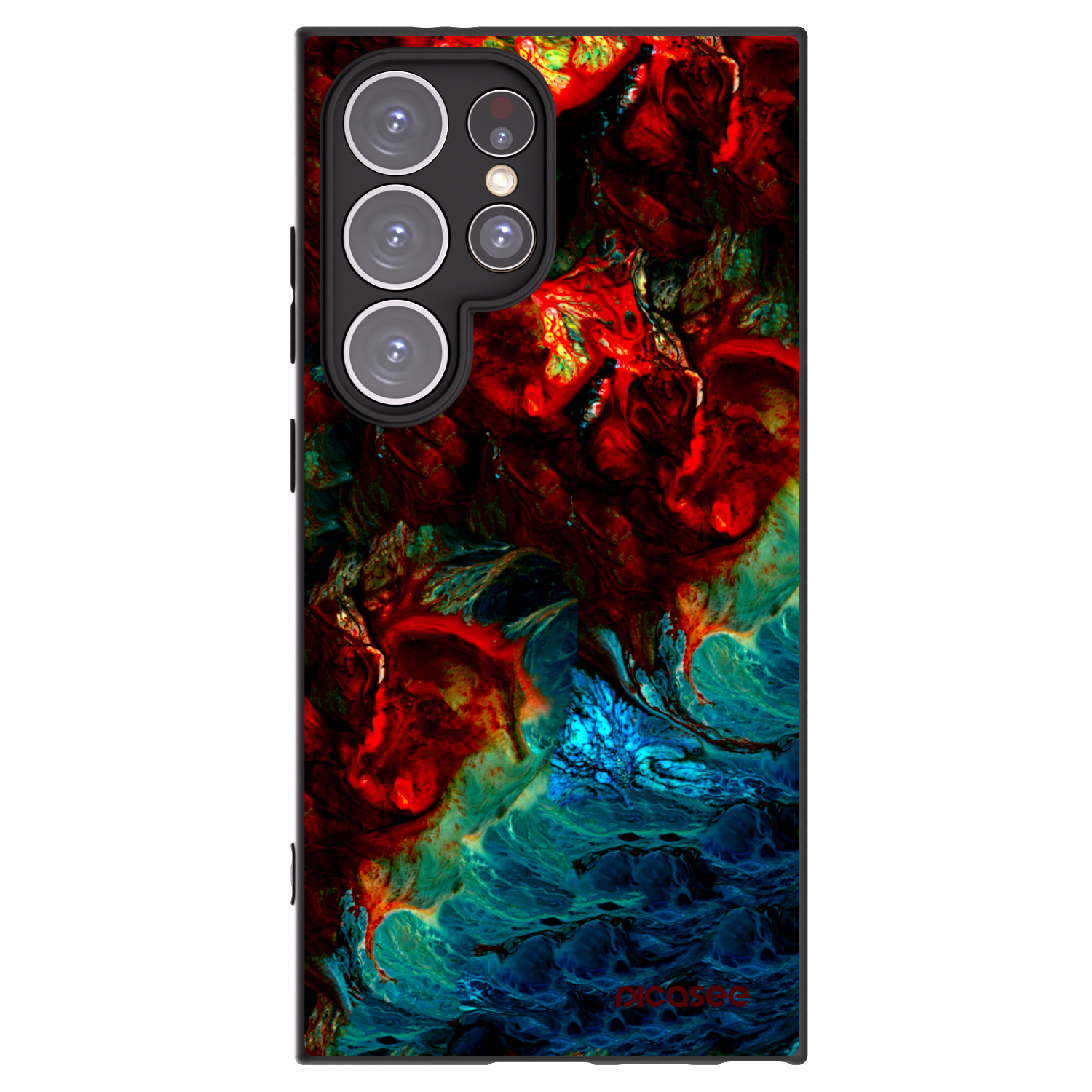 Picasee silikonski črni ovitek za Samsung Galaxy S24 Ultra S928B 5G - Universe