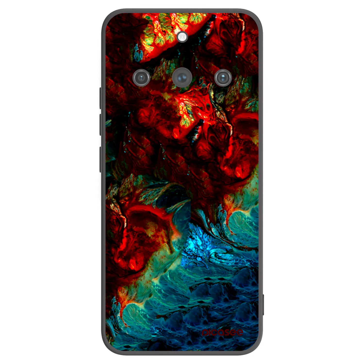 Picasee silikonski črni ovitek za Realme 11 Pro+ - Universe