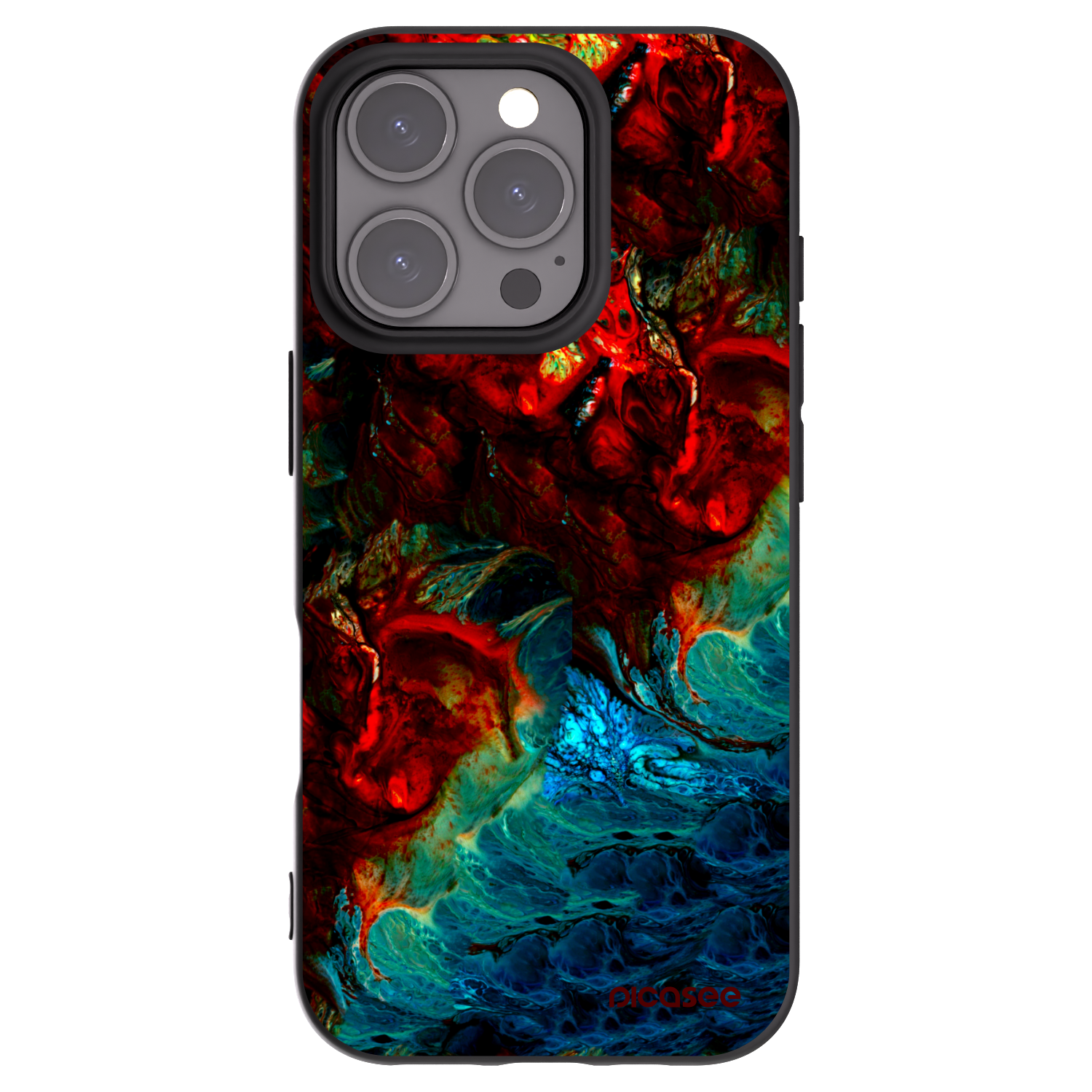 Picasee silikonski črni ovitek za Apple iPhone 16 Pro - Universe