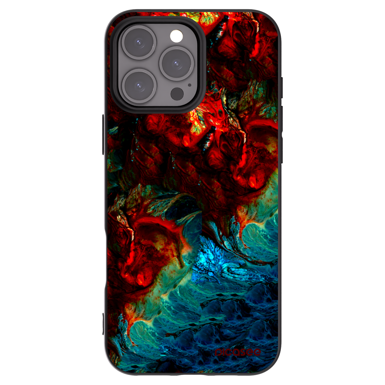Picasee silikonski črni ovitek za Apple iPhone 16 Pro Max - Universe