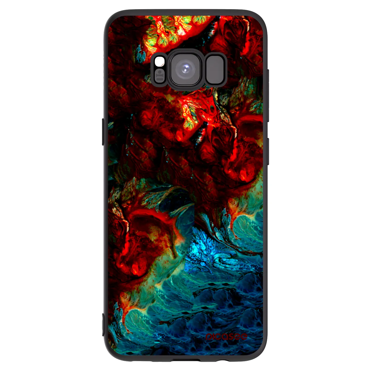 Picasee silikonski črni ovitek za Samsung Galaxy S8 G950F - Universe