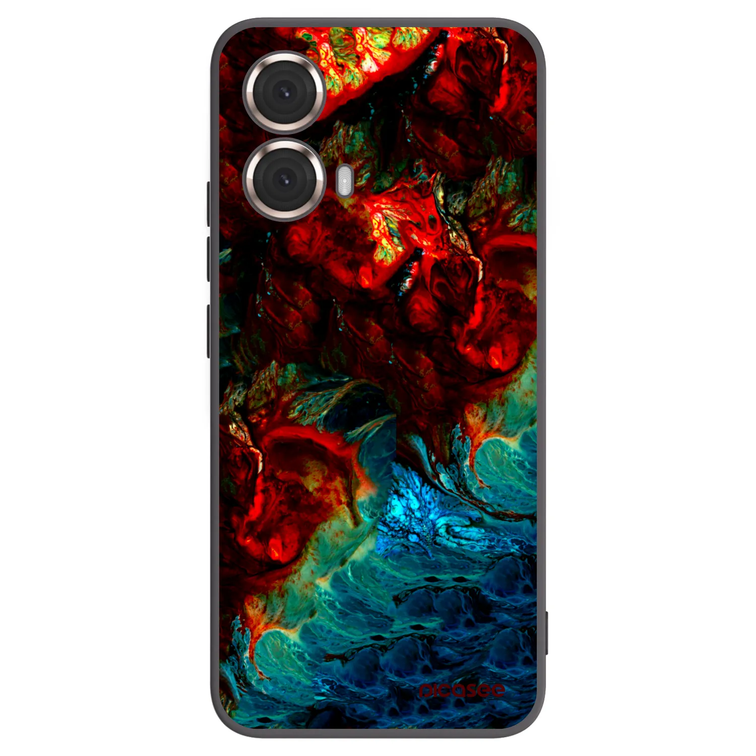 Picasee silikonski črni ovitek za Motorola Moto G85 - Universe
