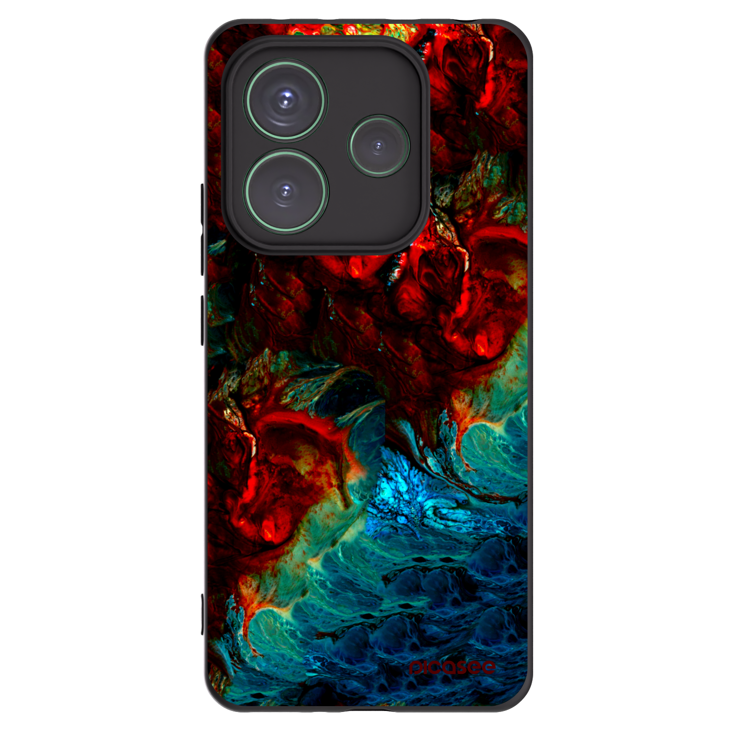 Picasee silikonski črni ovitek za Xiaomi Redmi Note 14 5G - Universe