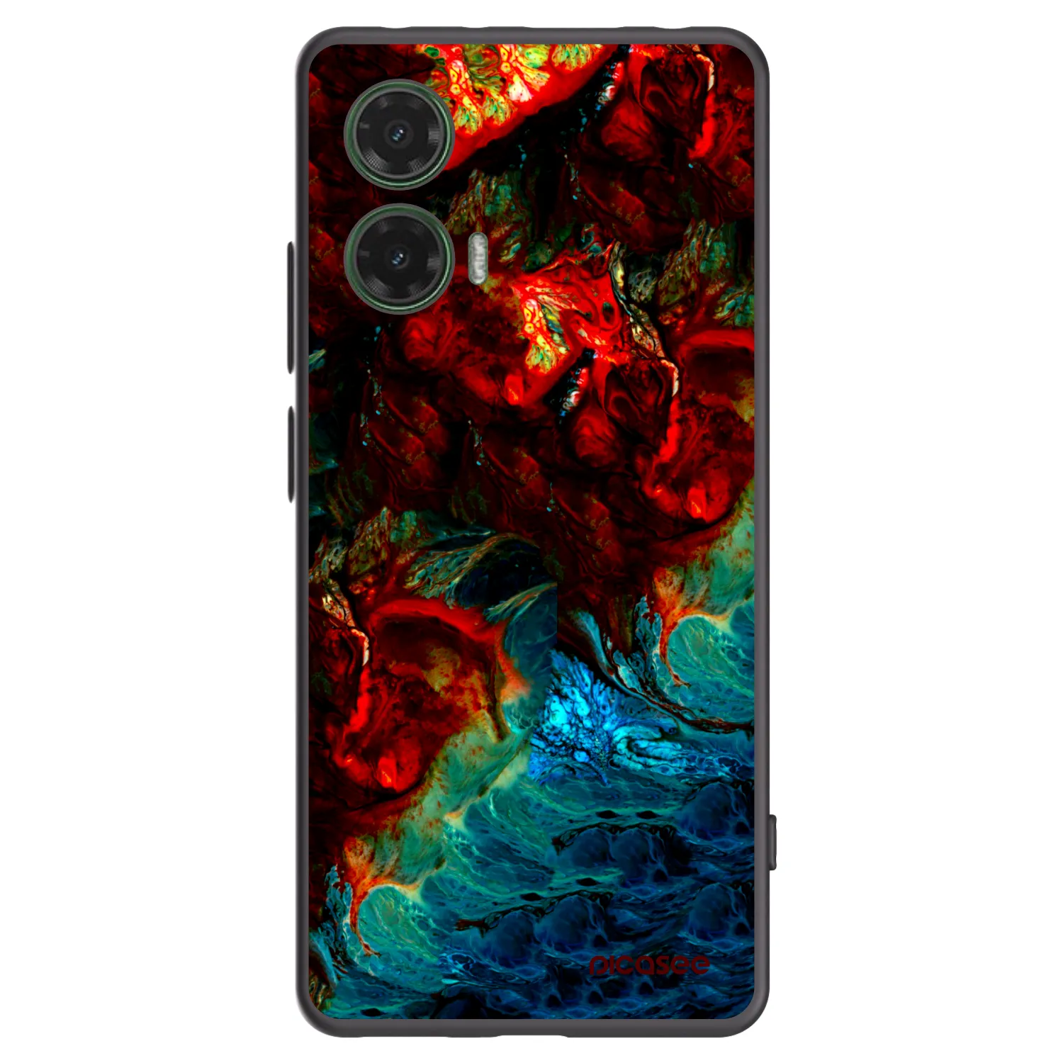 Picasee silikonski črni ovitek za Motorola Moto G35 5G - Universe