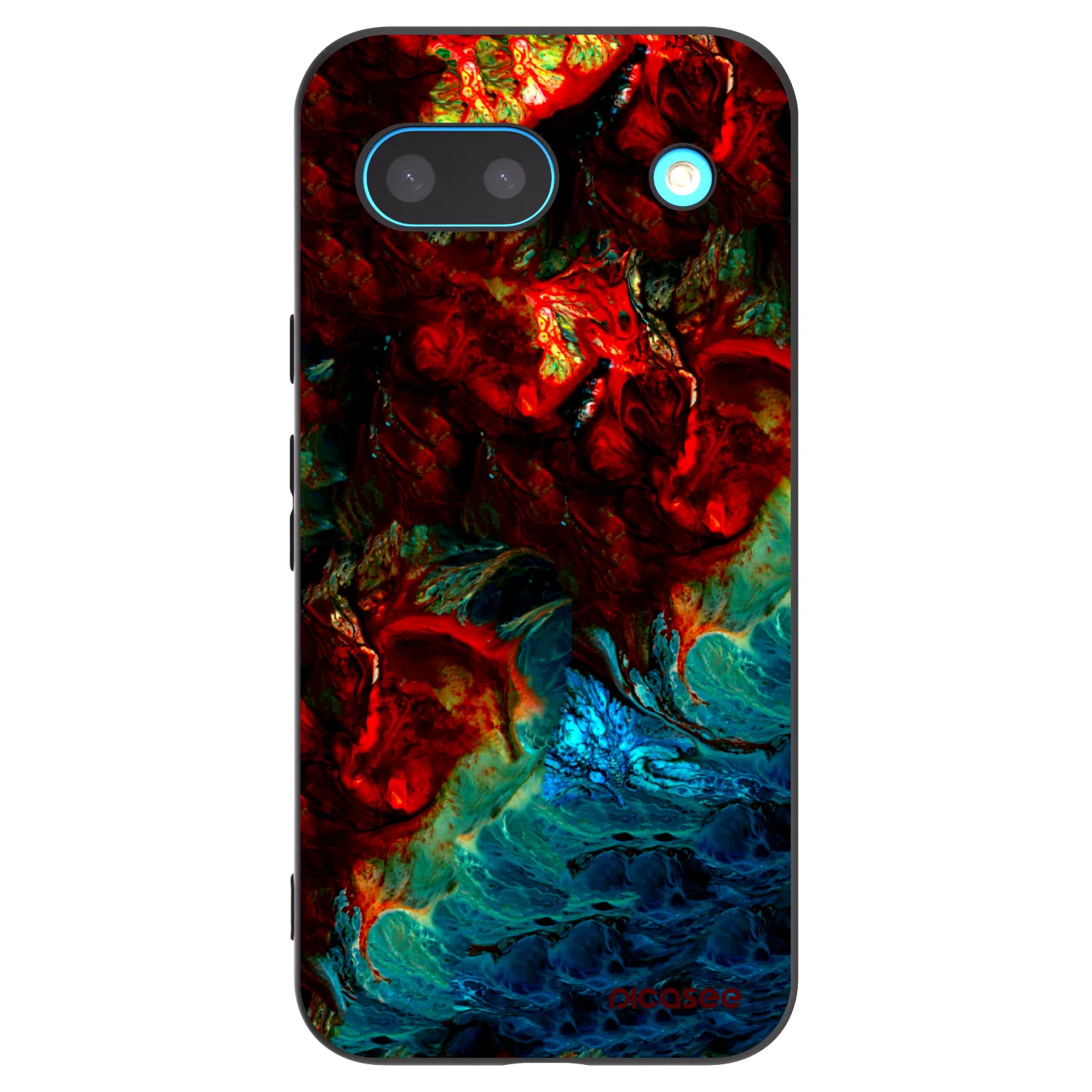 Picasee silikonski črni ovitek za Google Pixel 8a - Universe