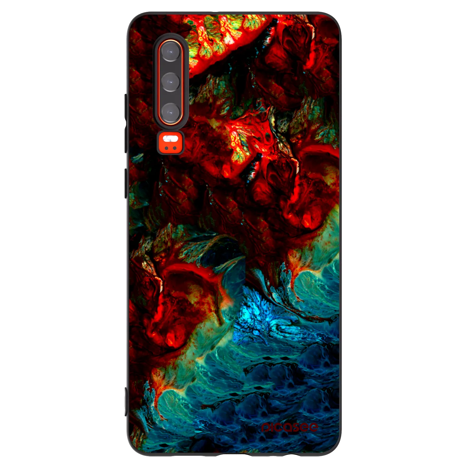 Picasee silikonski črni ovitek za Huawei P30 - Universe