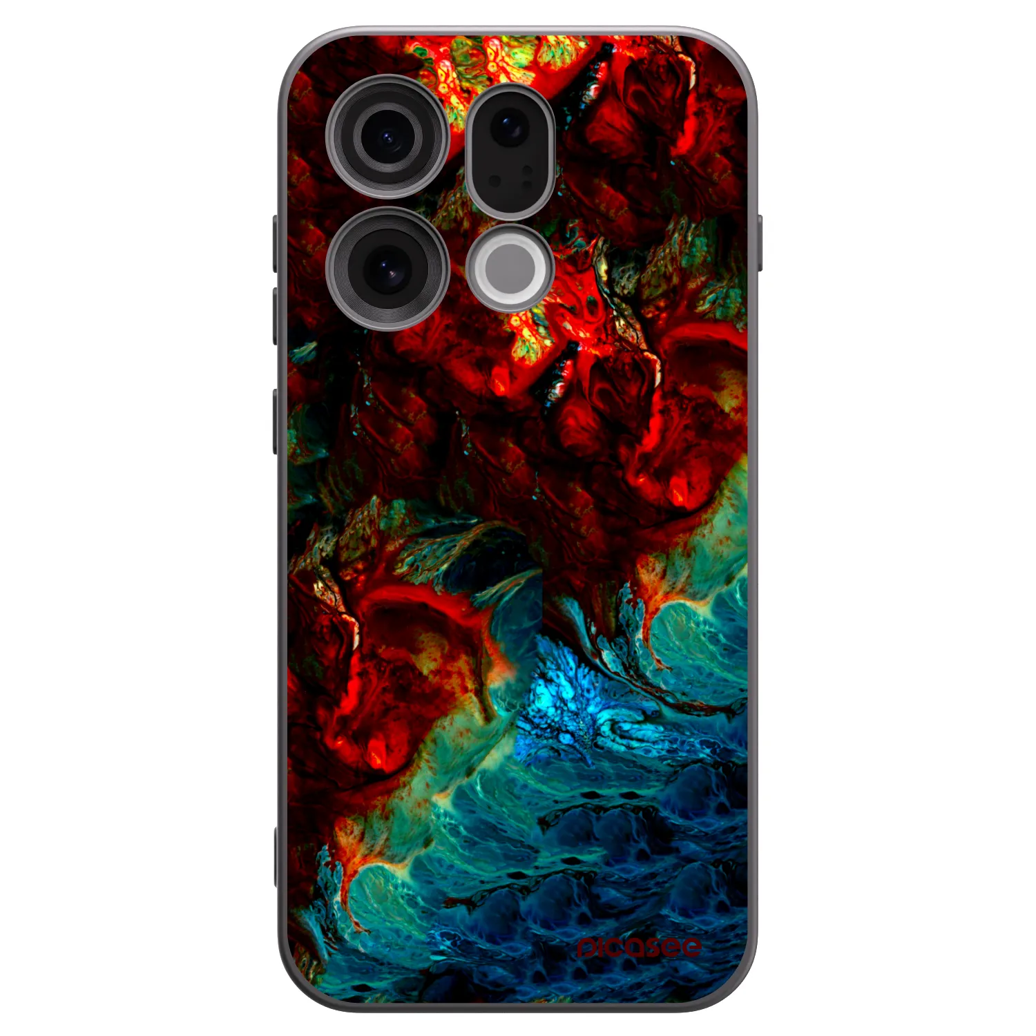 Picasee silikonski črni ovitek za OPPO Find X9 - Universe