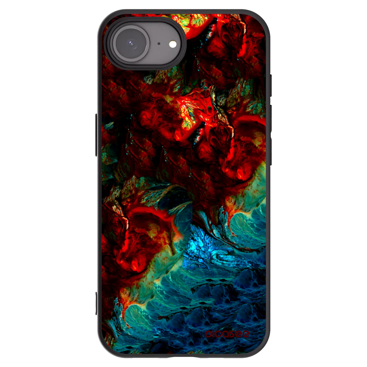 Picasee silikonski črni ovitek za Apple iPhone 17e - Universe