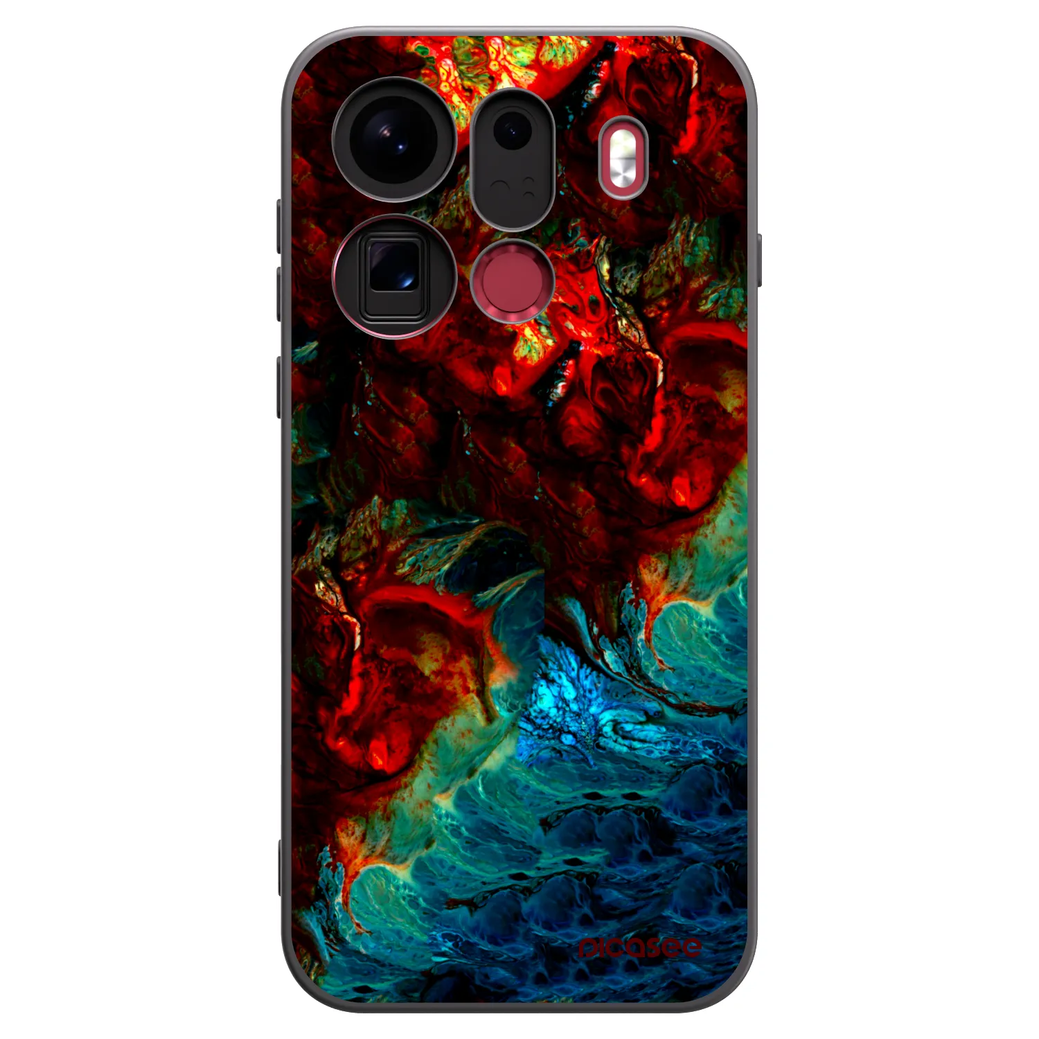 Picasee silikonski črni ovitek za OPPO Find X9 Pro - Universe