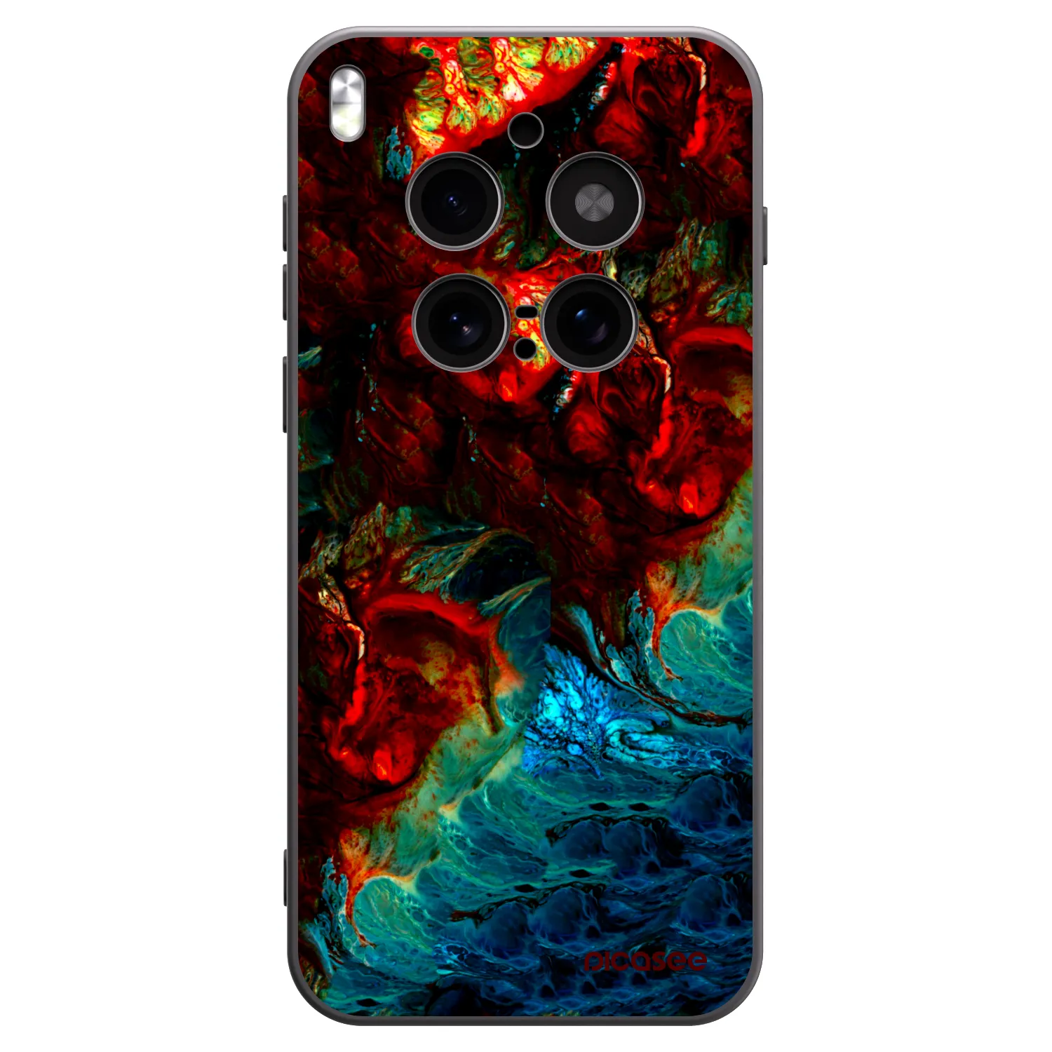 Picasee silikonski črni ovitek za Vivo X300 Pro - Universe