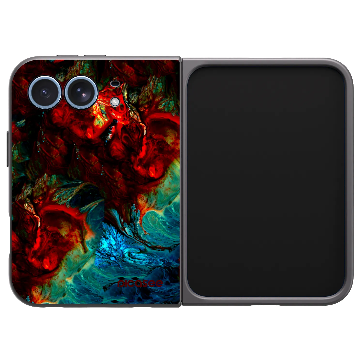 Picasee silikonski črni ovitek za Apple iPhone Duo - Universe