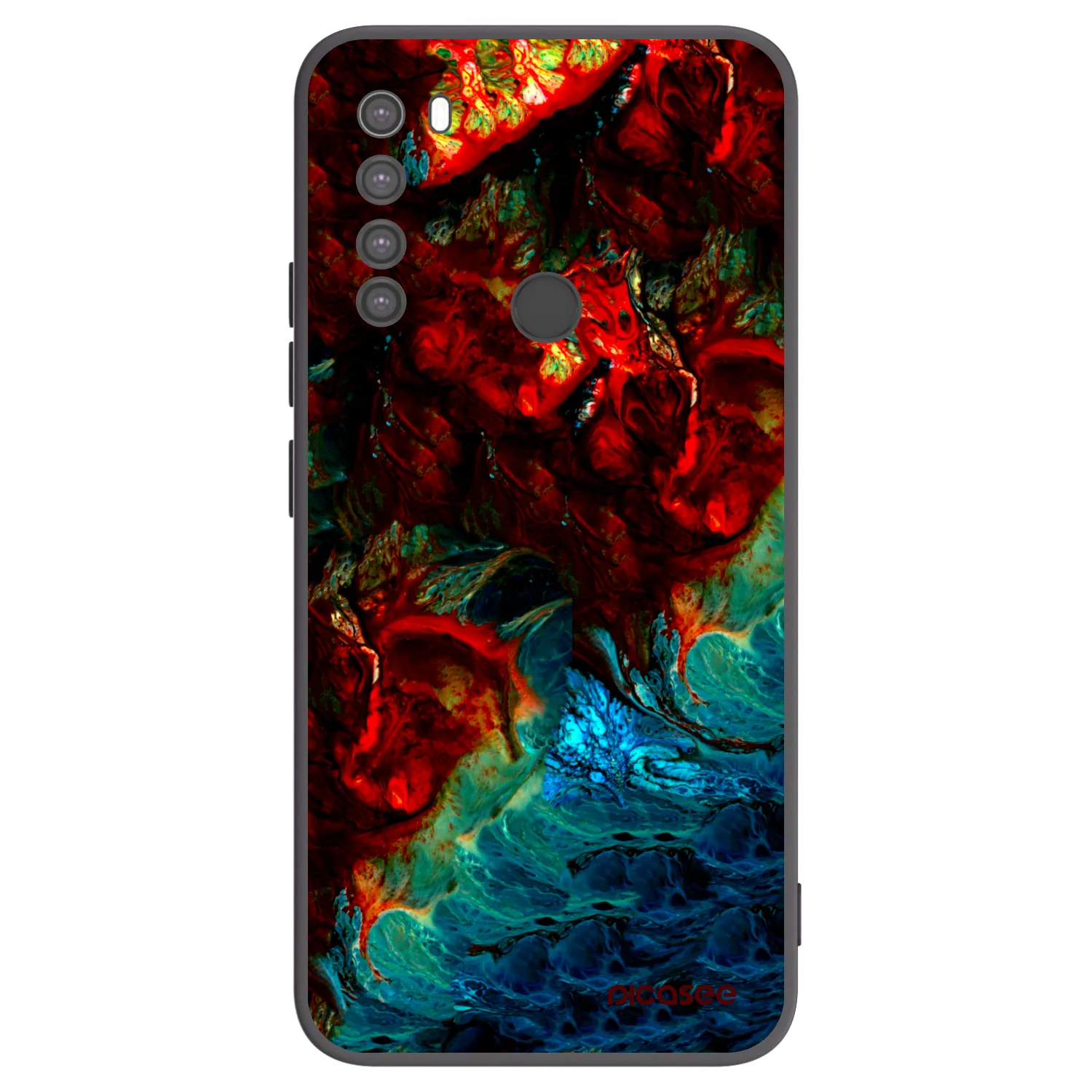 Picasee silikonski črni ovitek za Xiaomi Redmi Note 8 - Universe