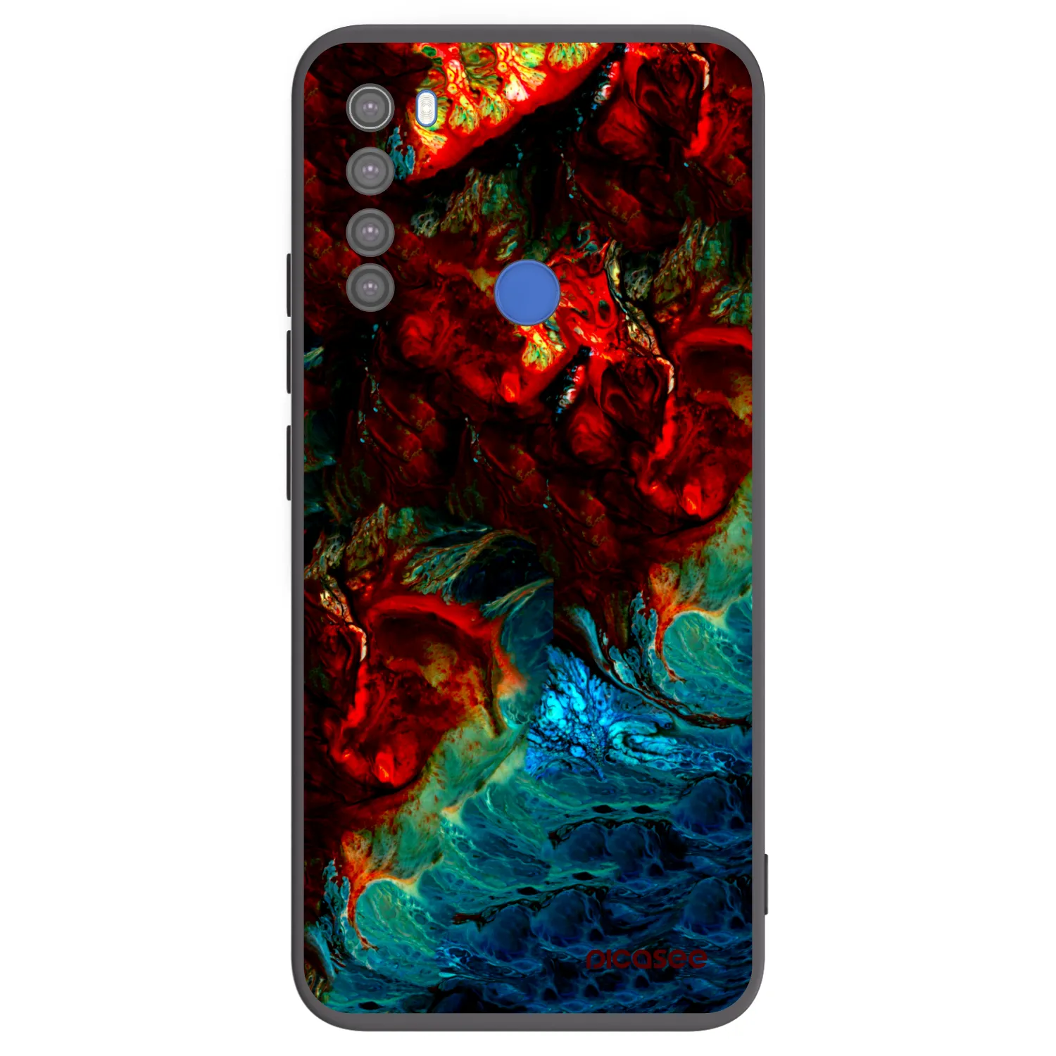 Picasee silikonski črni ovitek za Xiaomi Redmi Note 8T - Universe