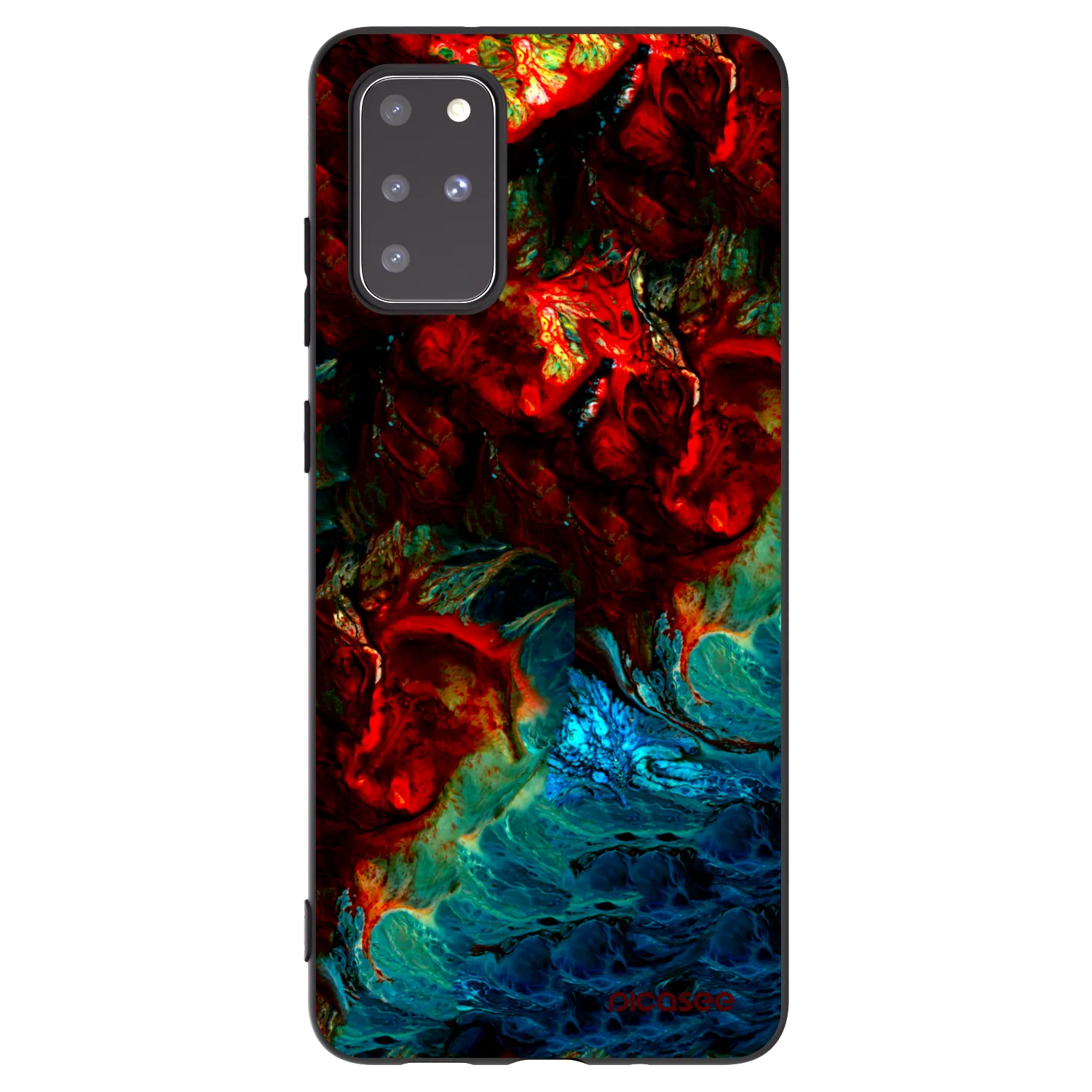 Picasee silikonski črni ovitek za Samsung Galaxy S20+ G985F - Universe