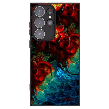 Picasee silikonski črni ovitek za Samsung Galaxy S23 Ultra 5G - Universe