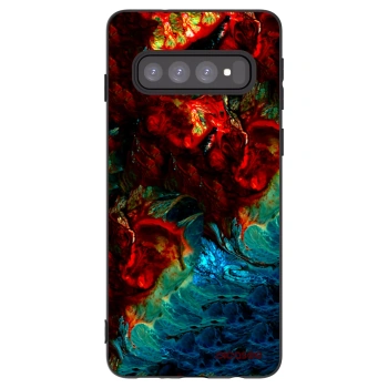 Picasee silikonski črni ovitek za Samsung Galaxy S10 G973 - Universe