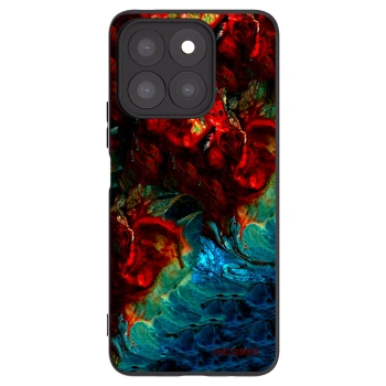 Picasee silikonski črni ovitek za Honor X8c - Universe